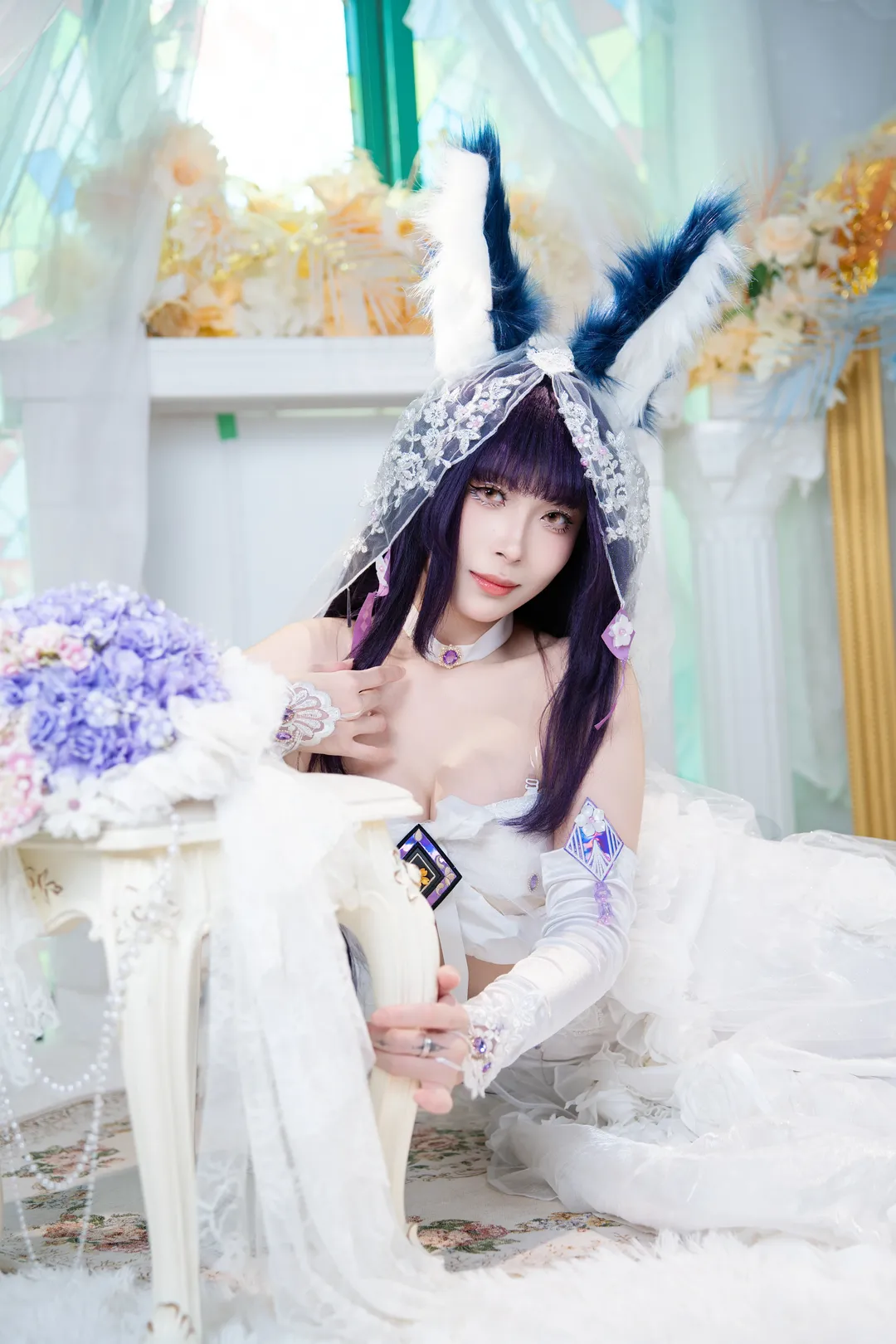 碧蓝航线, 花嫁造型, 武藏cos, cosplay摄影, 紫藤花