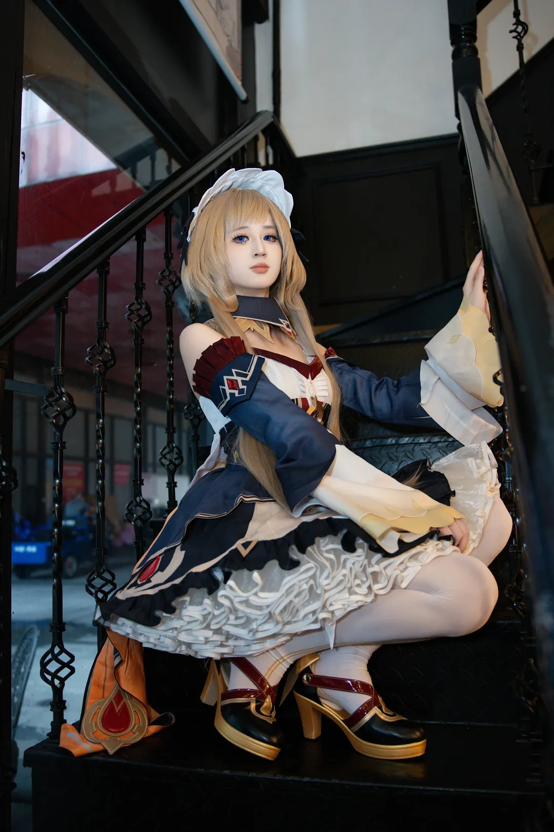 原神, 愚人众, cosplay摄影, 女仆装cos, 木偶桑多涅cos - 第3张