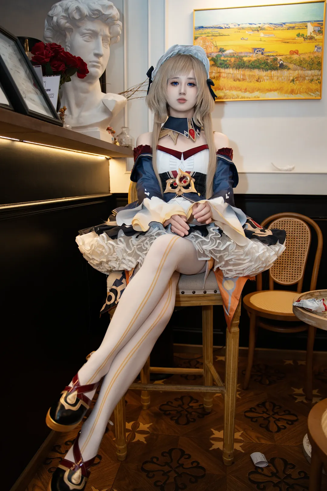 原神, 愚人众, cosplay摄影, 女仆装cos, 木偶桑多涅cos