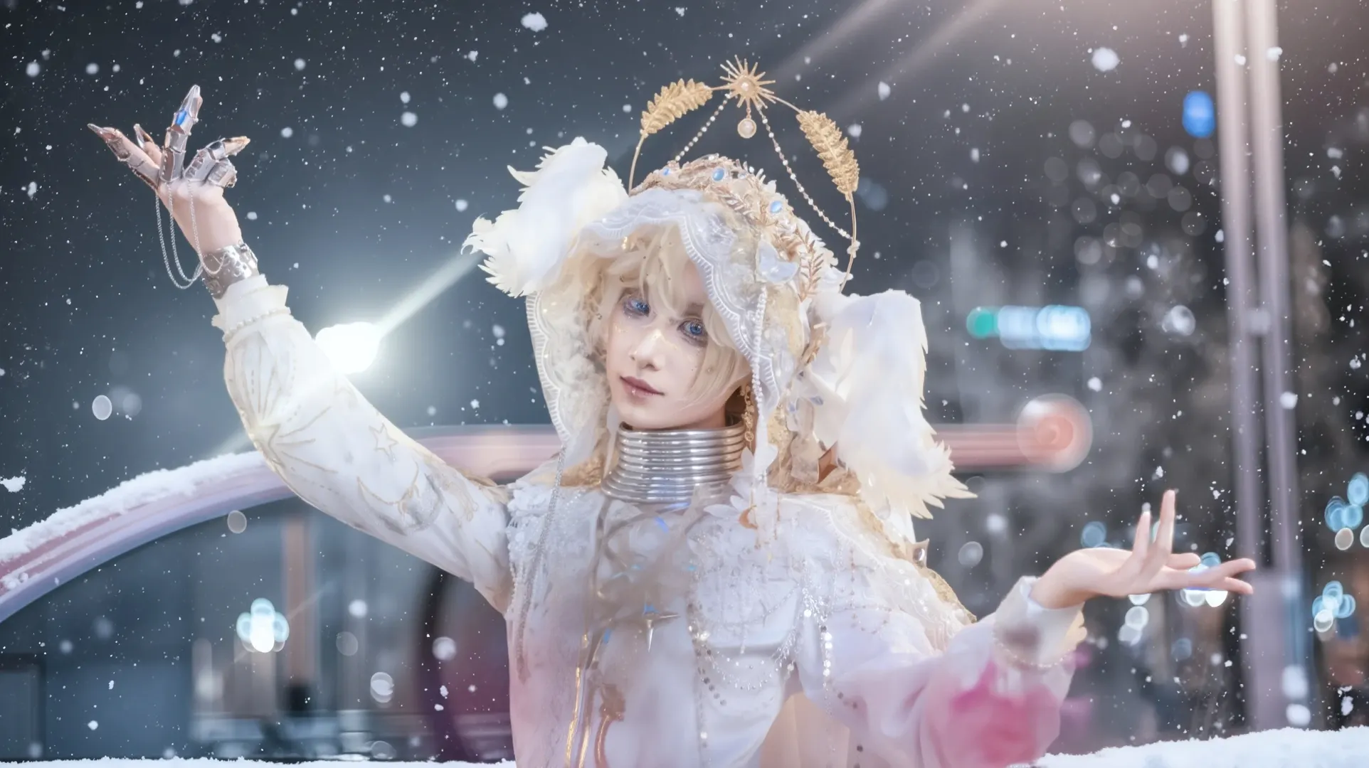 Outdoor shoot, Identity V, Snow scene cosplay, Seer - Lunar Phase cosplay, Tianfuhong cosplay - Image 10