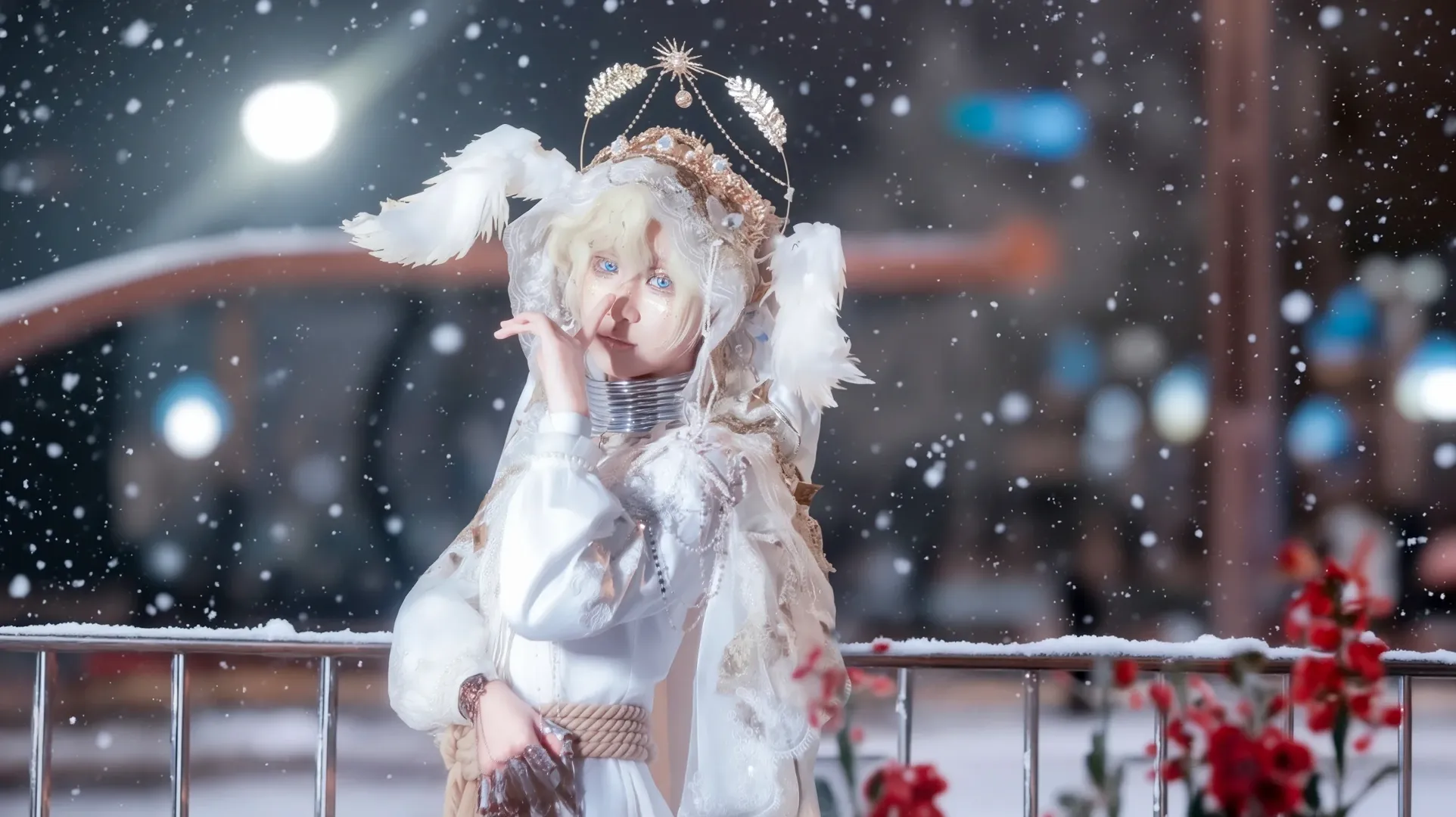 Outdoor shoot, Identity V, Snow scene cosplay, Seer - Lunar Phase cosplay, Tianfuhong cosplay - Image 11