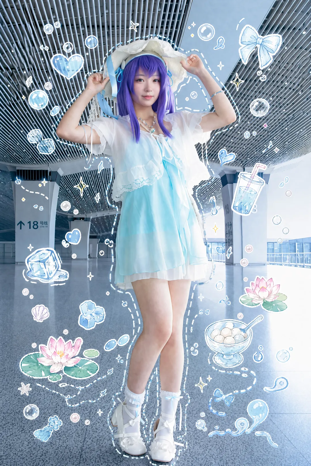cosplay, 王者荣耀, 夏日穿搭, 西施cos, 白玉汤私设 - 第2张