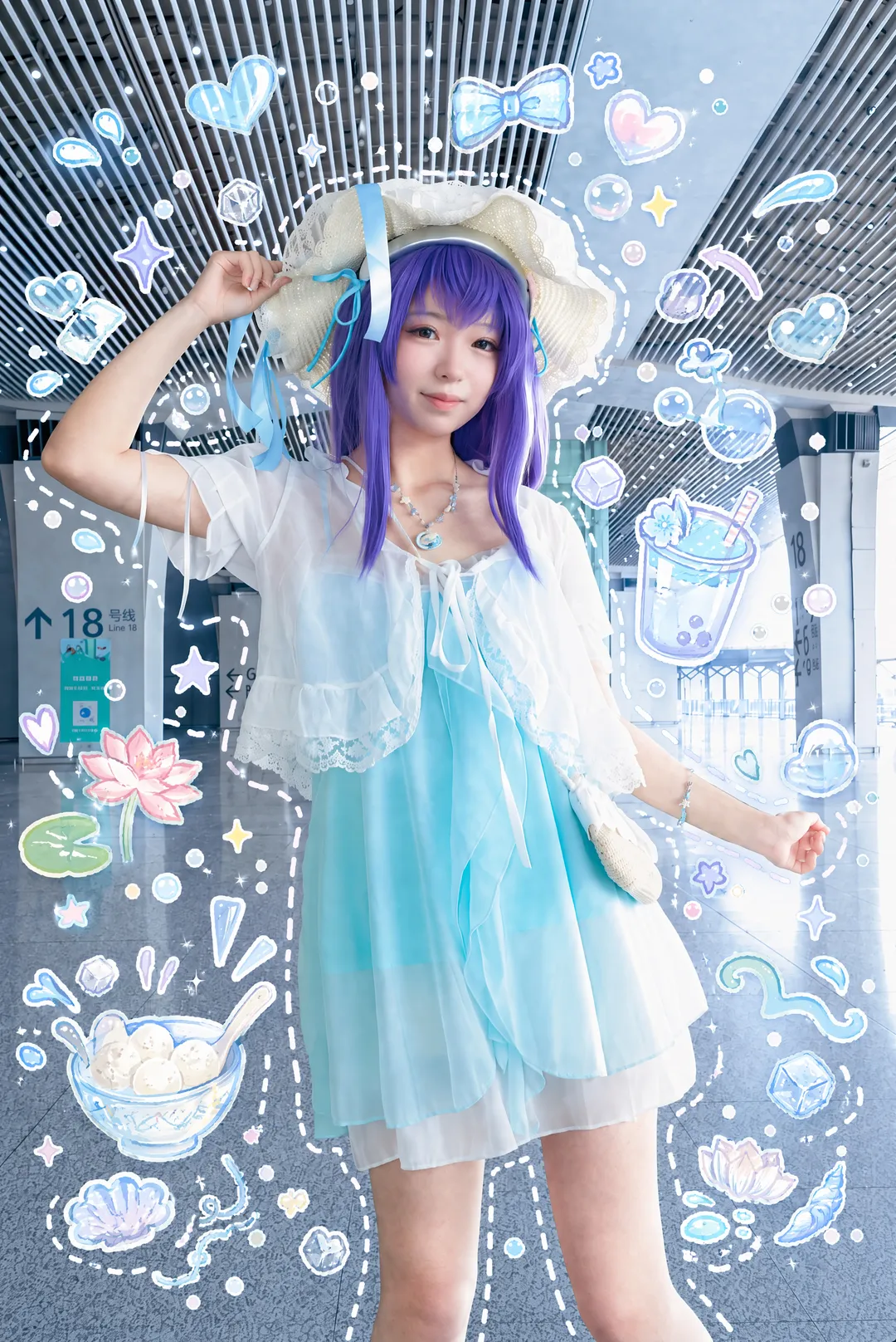 cosplay, 王者荣耀, 夏日穿搭, 西施cos, 白玉汤私设 - 第6张