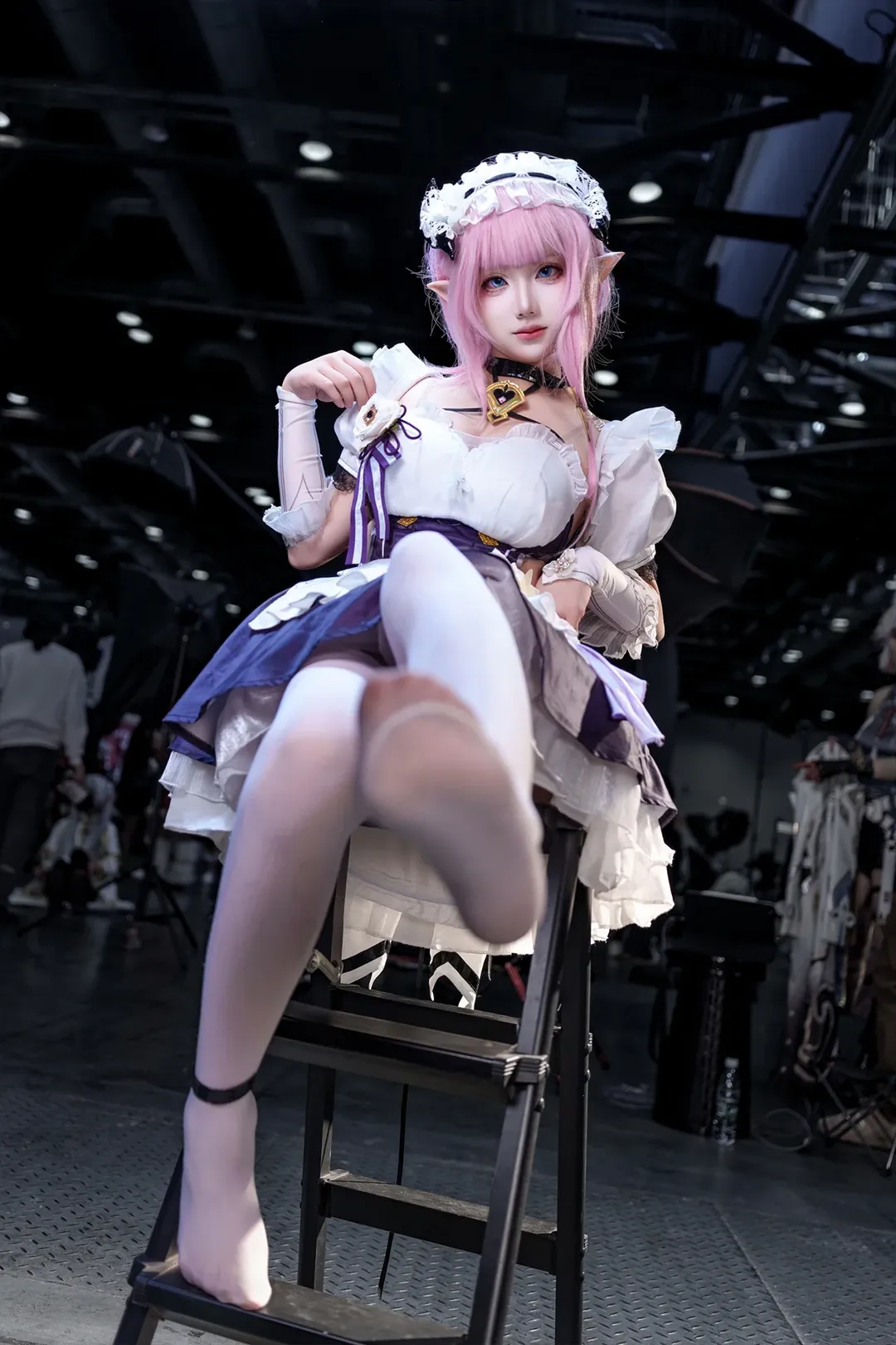 爱莉希雅cos, 崩坏三, 漫展场照, cosplay摄影, 白丝女仆 - 第3张