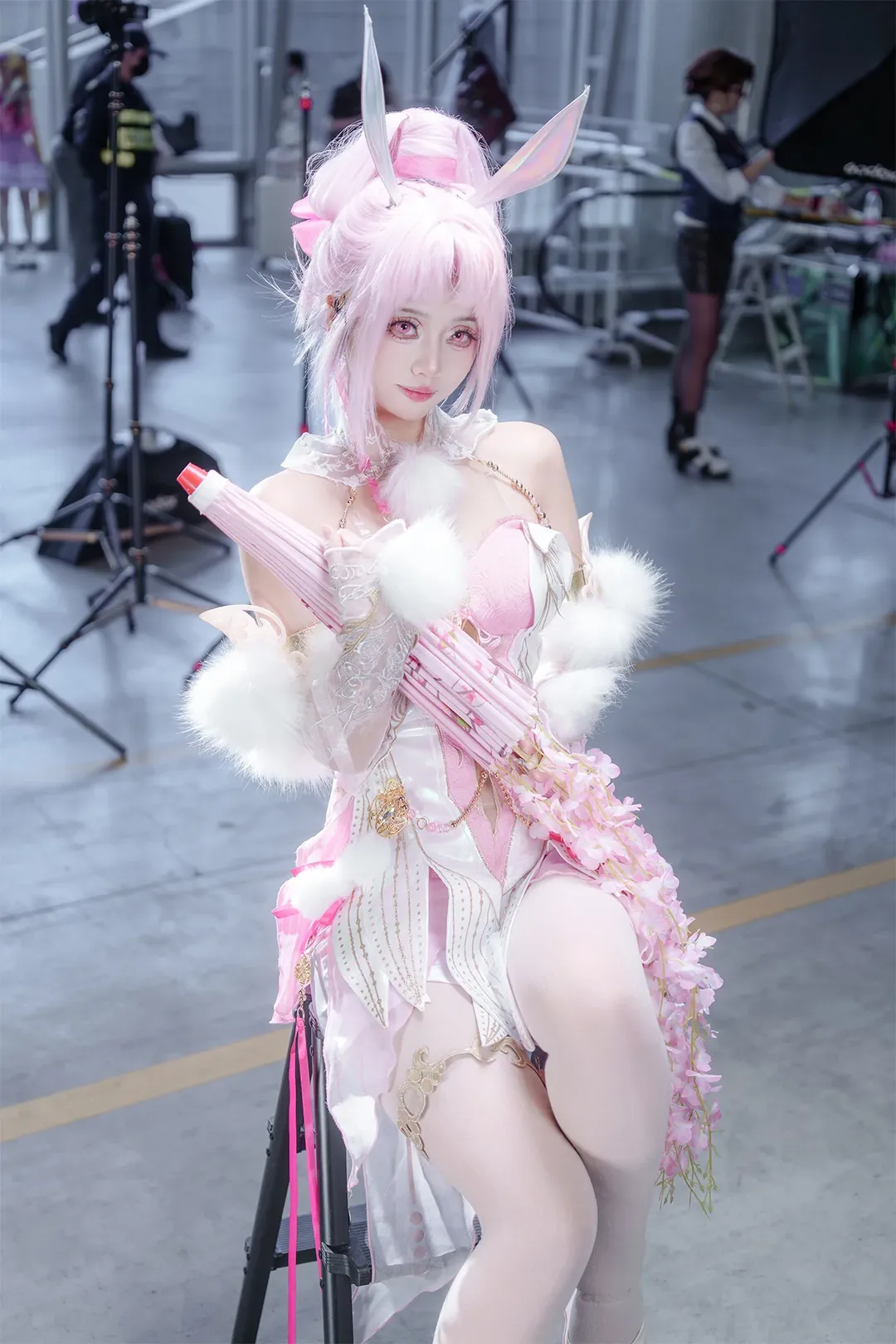 二次元摄影, 永劫无间, 漫展场照, 胡桃cos, 粉白cosplay