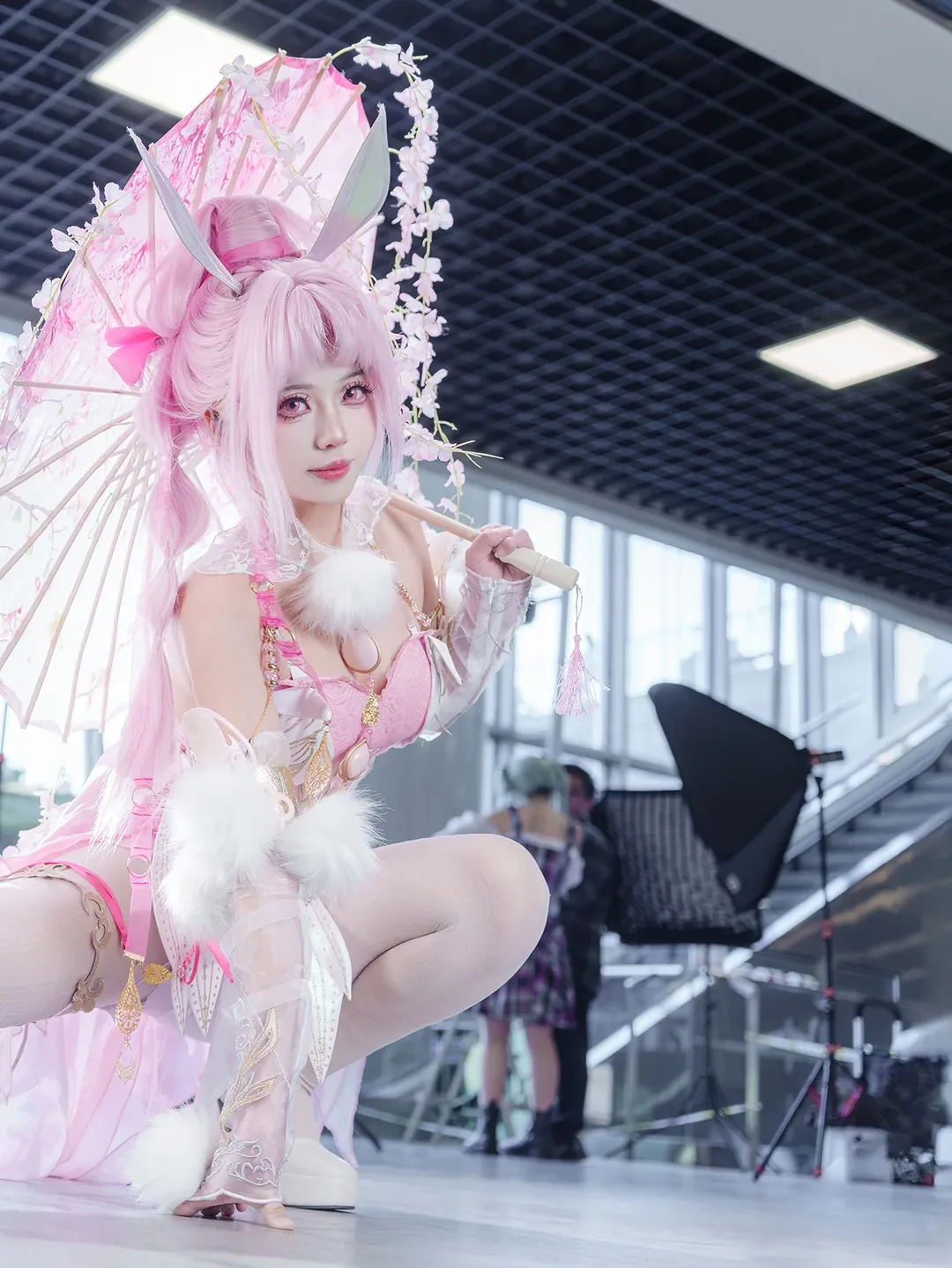 二次元摄影, 永劫无间, 漫展场照, 胡桃cos, 粉白cosplay - 第5张