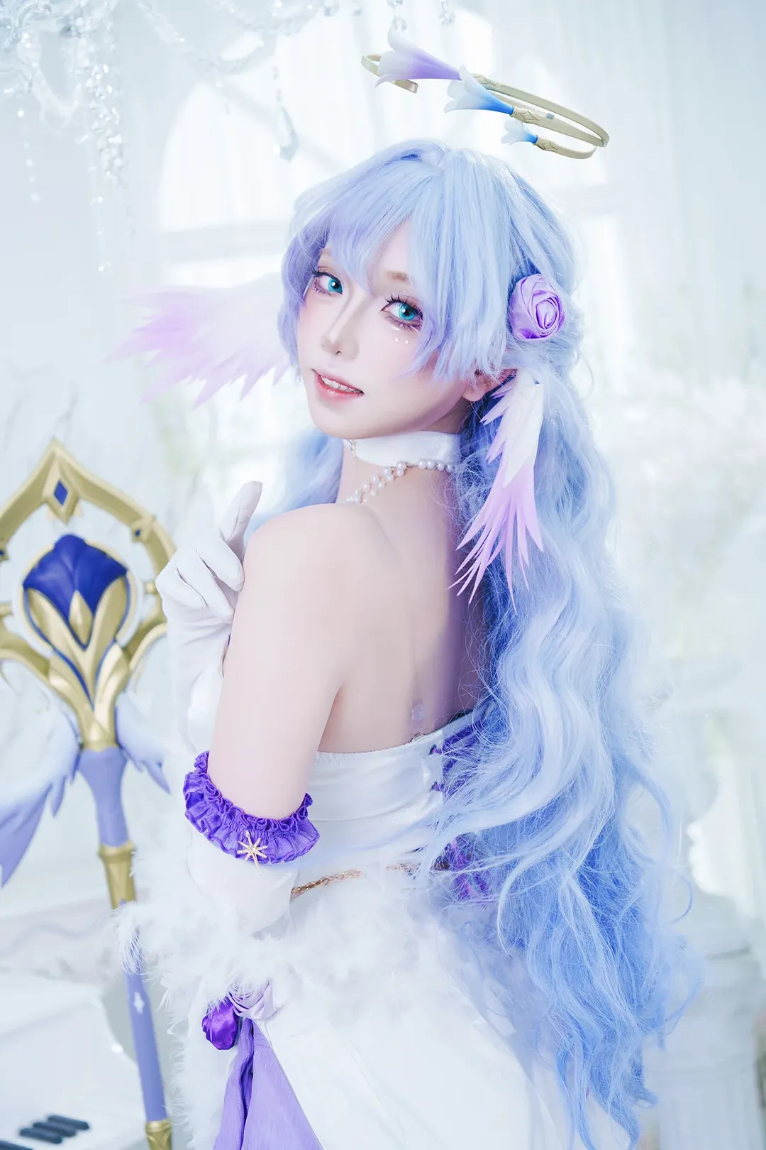 崩壊：スターレイル, ロビン コスプレ, コスプレ撮影, アニメ風写真セット, 青子コスプレ
