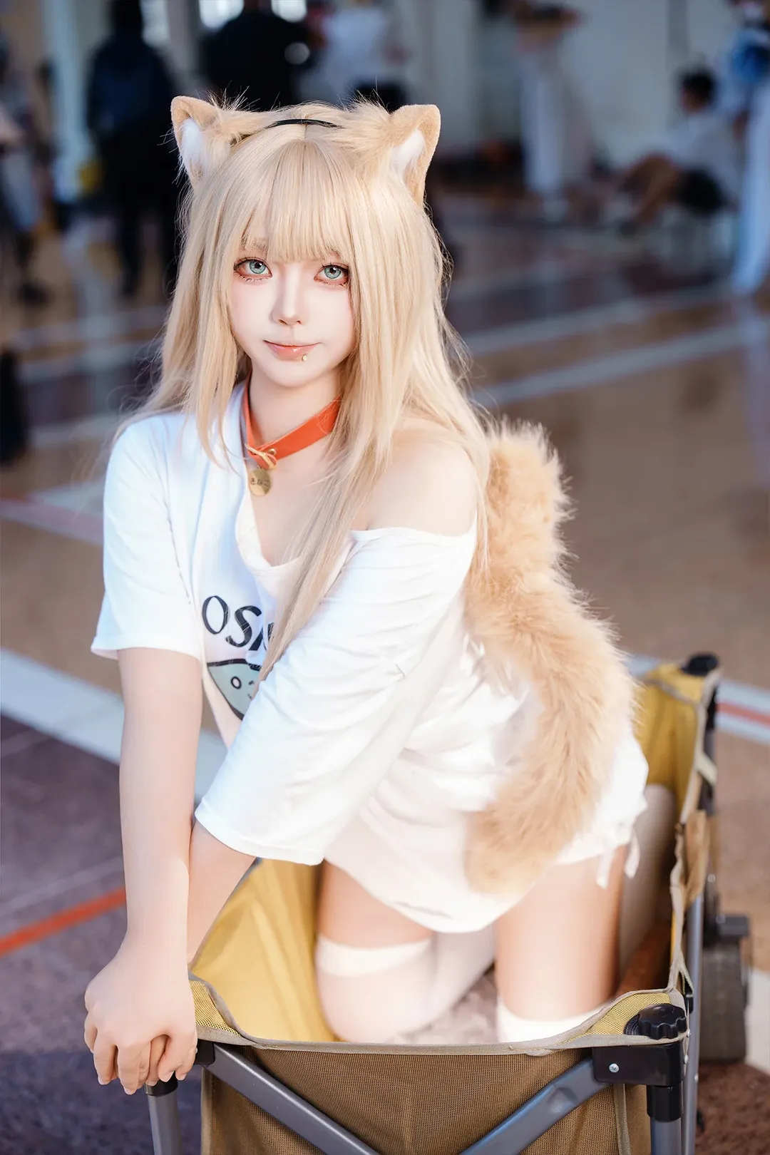 二次元摄影, 漫展返图, 白丝穿搭, 猫系少女, 兽耳cos - 第4张
