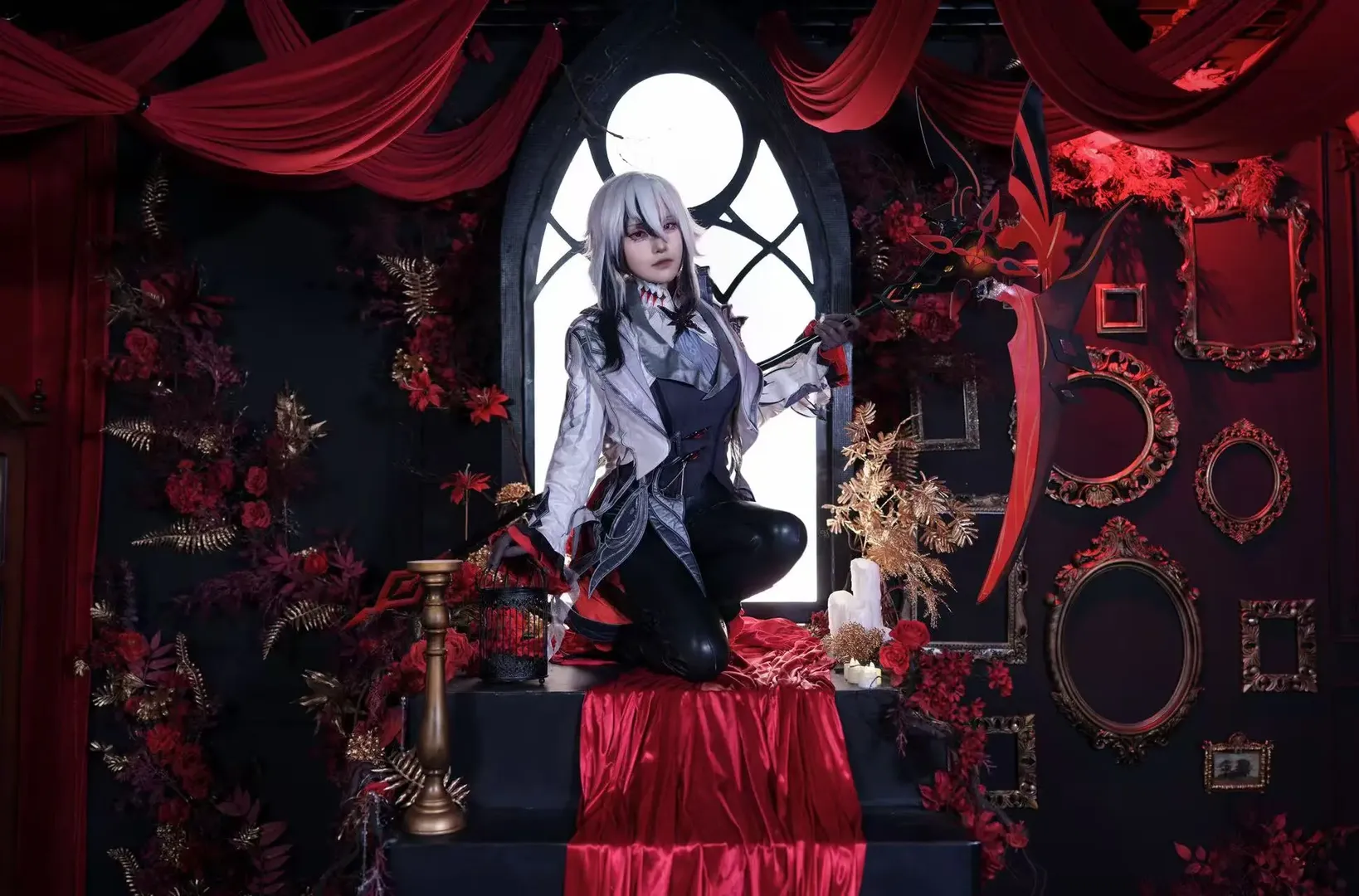 原神, cosplay摄影, 林尼cos, 壁炉之家, 哥特风魔术师 - 第4张