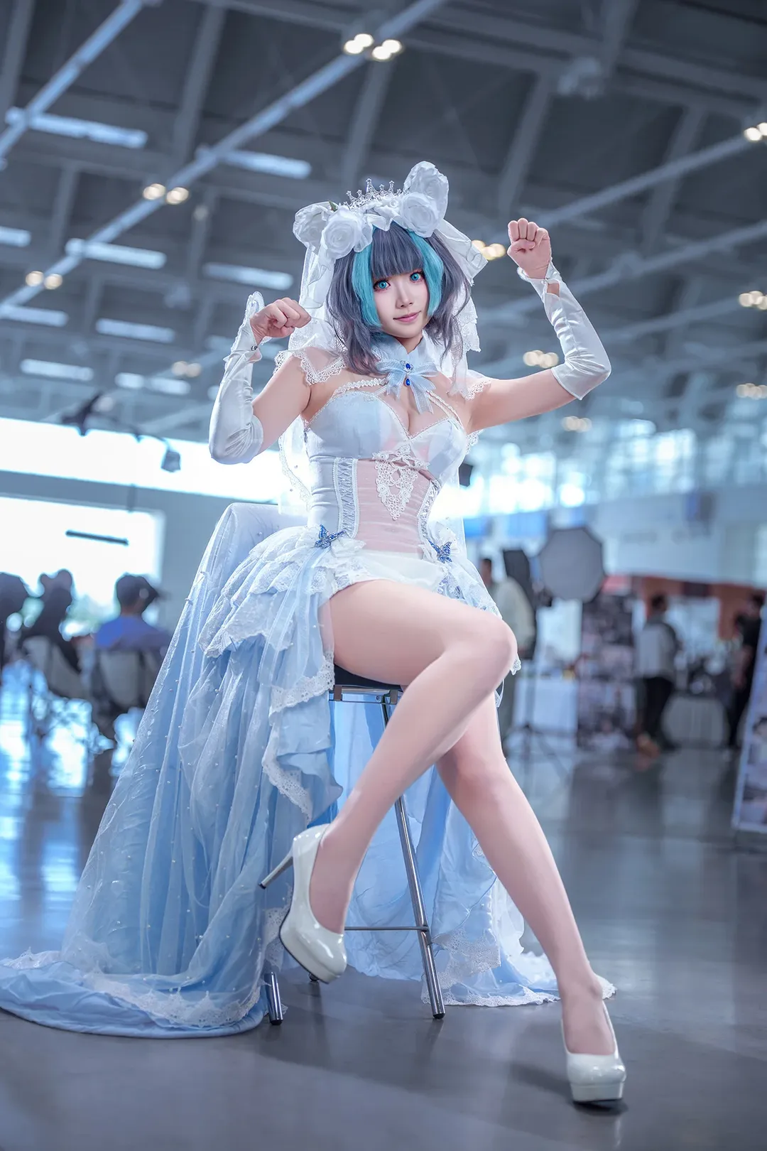 柴郡cos, 碧蓝航线, 漫展场照, 二次元cosplay, 誓约花嫁 - 第4张
