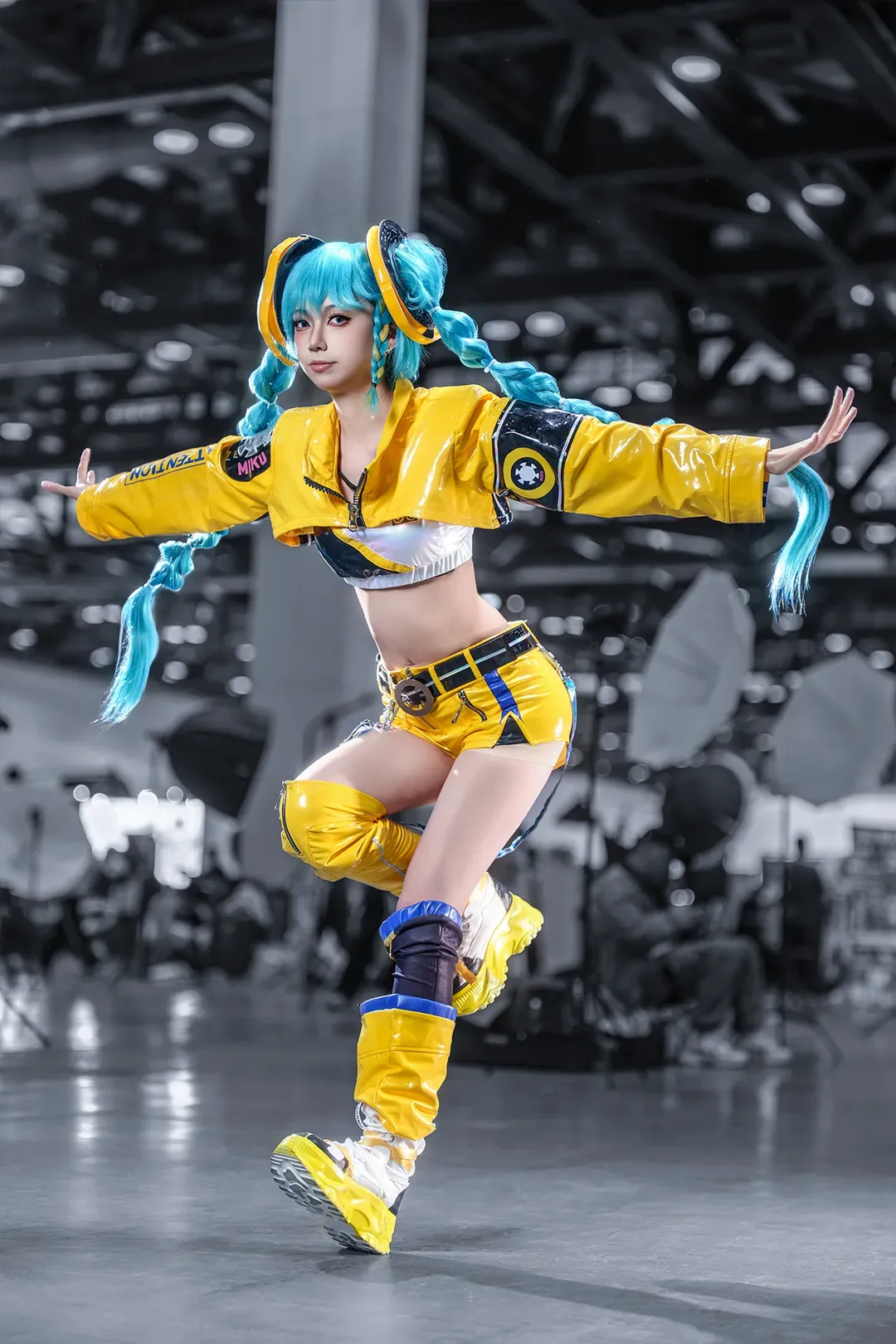 初音未来cos, 漫展摄影, 二次元场照, Vocaloid, 漆皮风穿搭 - 第3张