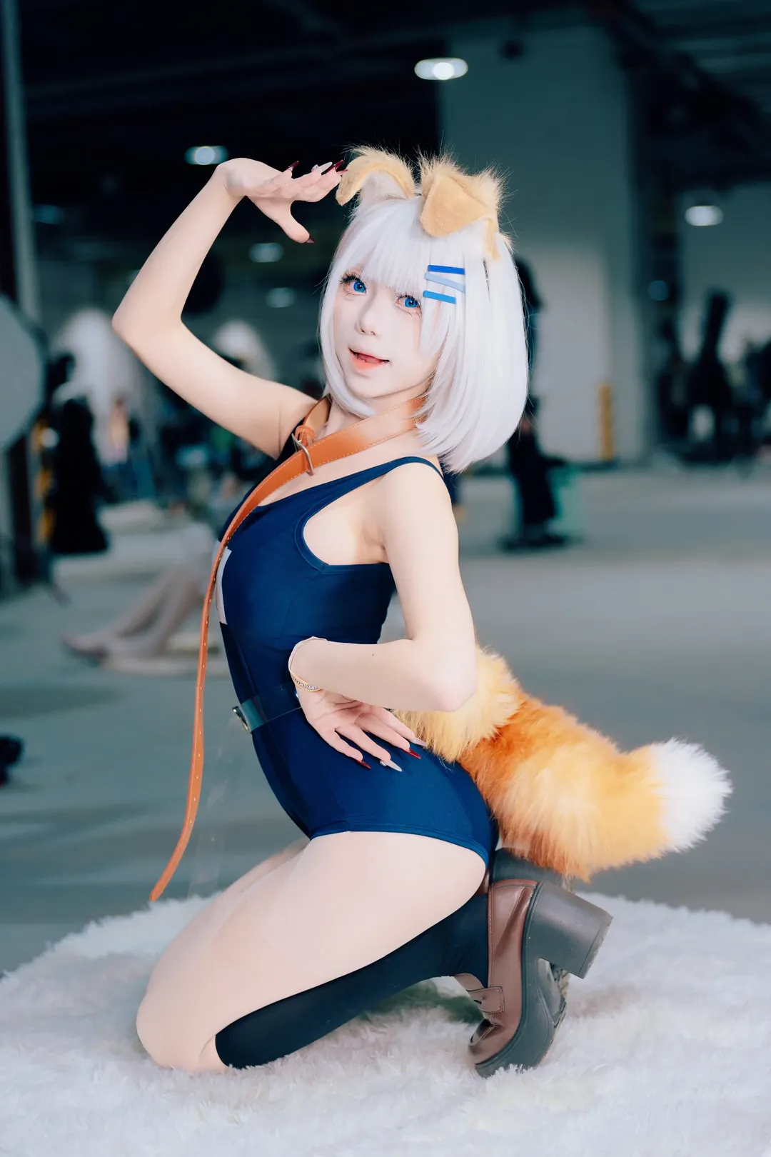 Convention photos, Guangzhou Anime Convention, Date A Live, Tobiichi Origami cosplay, School swimsuit cosplay - Image 4