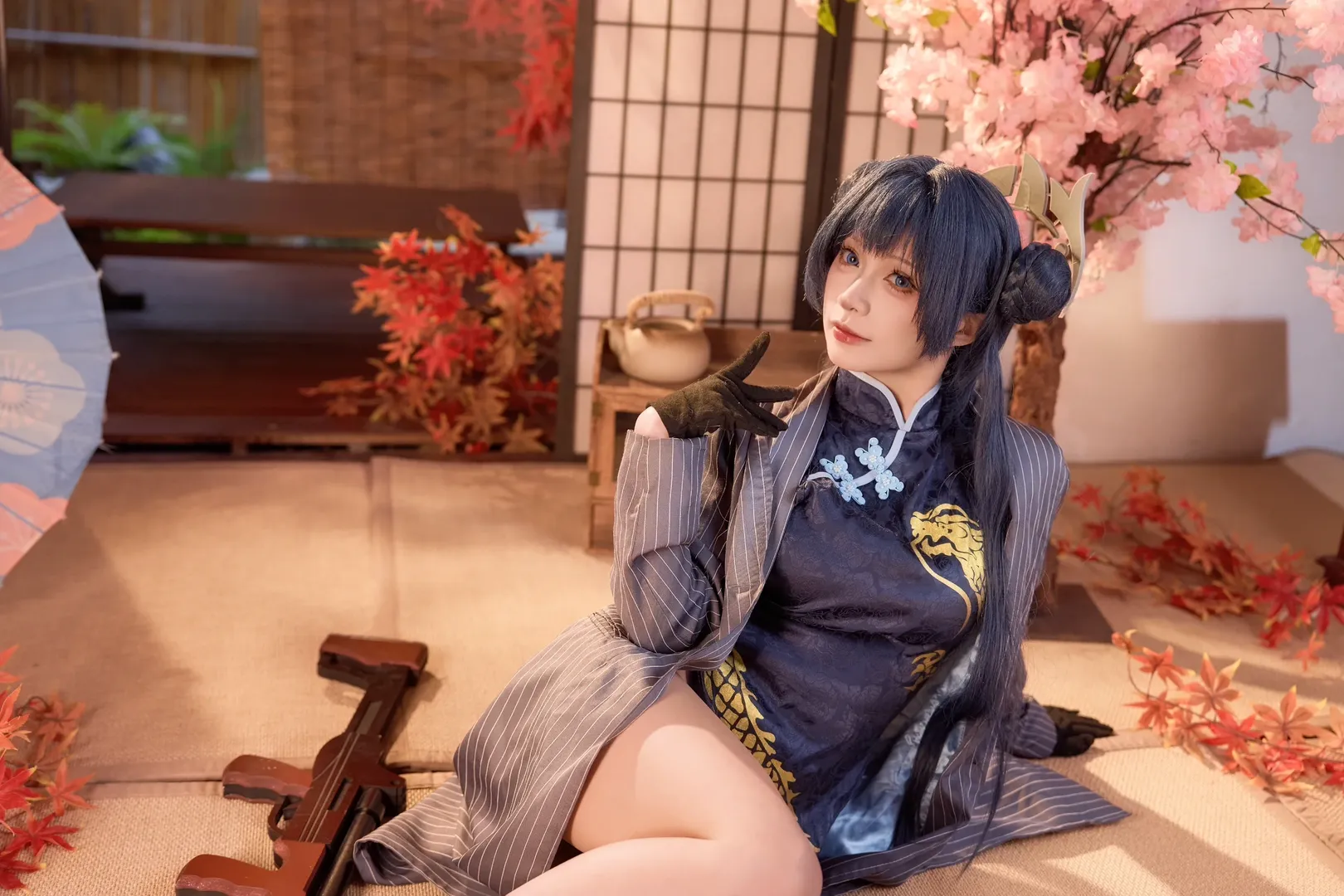 妃咲cos, 碧蓝档案, 旗袍, 和风摄影, 二次元cosplay - 第3张