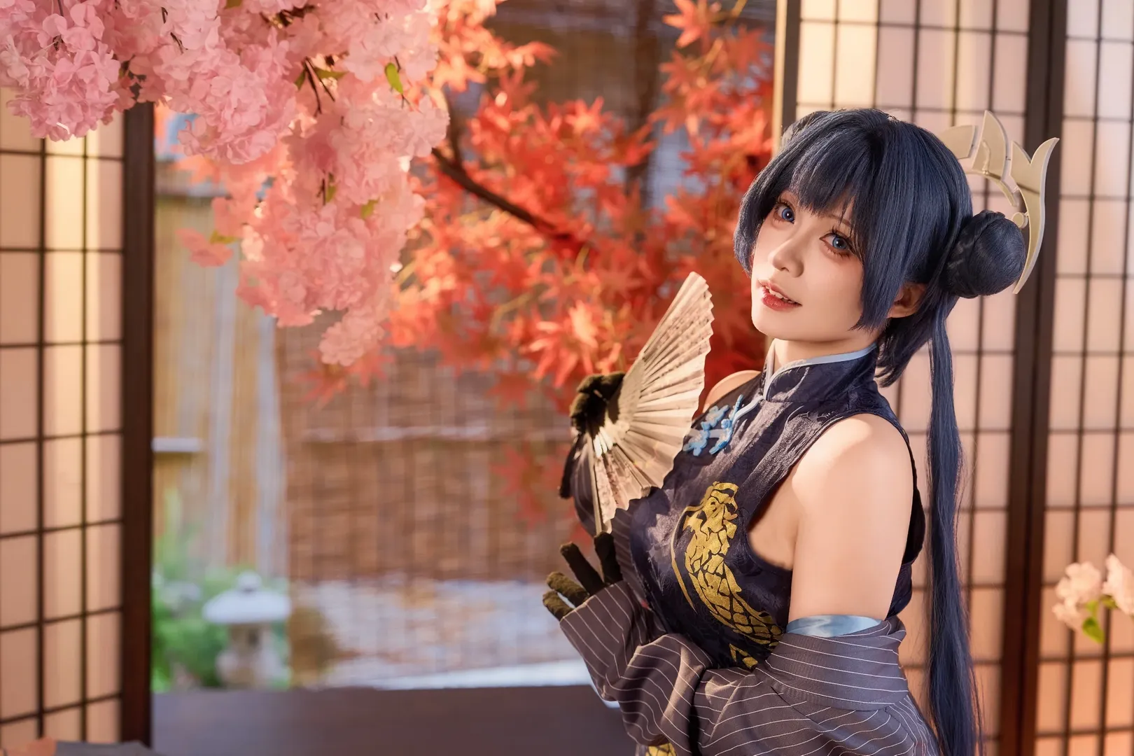 妃咲cos, 碧蓝档案, 旗袍, 和风摄影, 二次元cosplay - 第5张