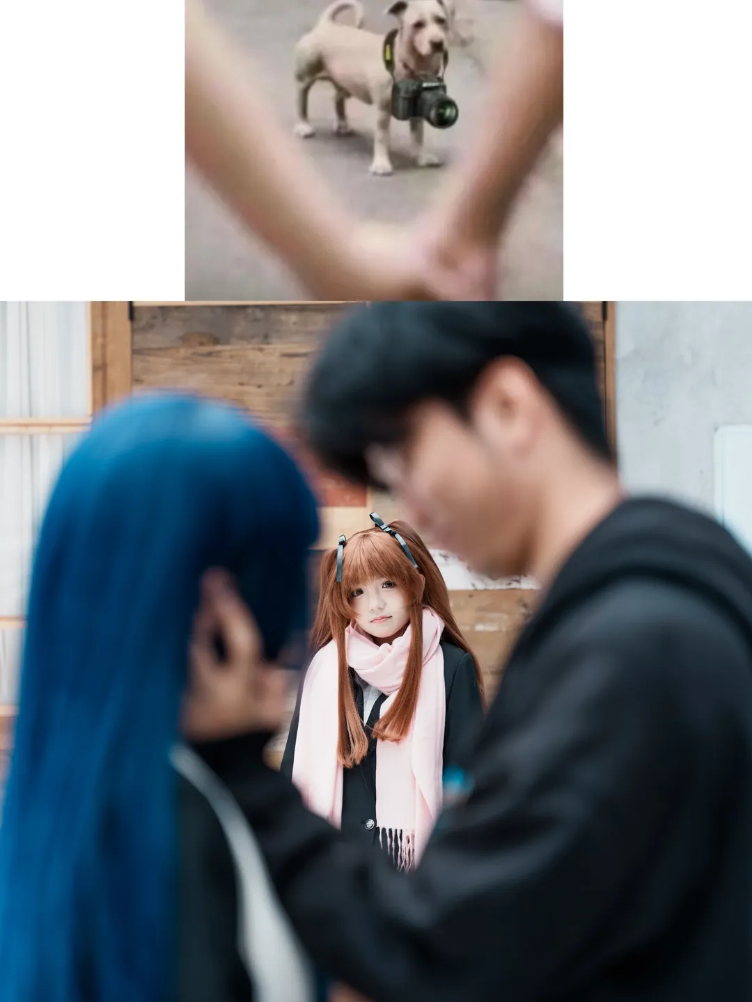 Snowscape photography, Over-the-knee socks outfit, Winter school uniform cosplay, JK plaid skirt, Recreation of iconic 2D scenes - Image 1