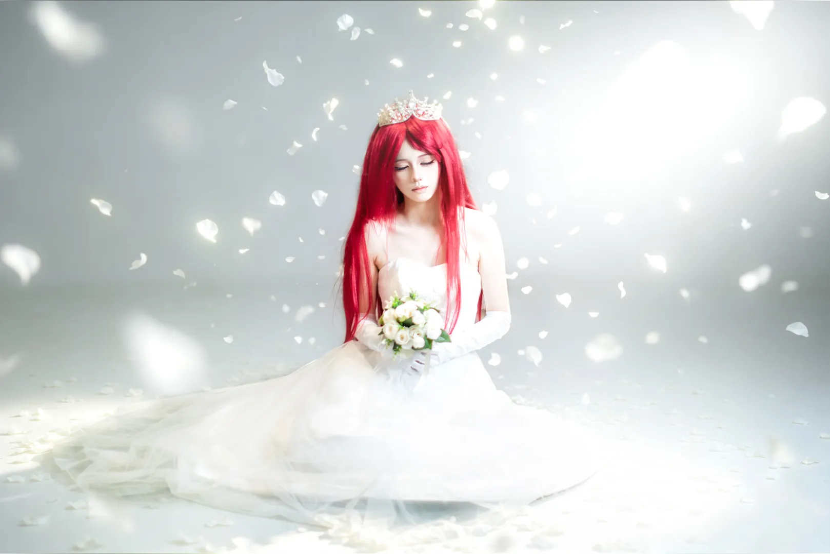 二次元摄影, cosplay正片, 红发造型, 火影忍者, 漩涡玖辛奈cos - 第1张