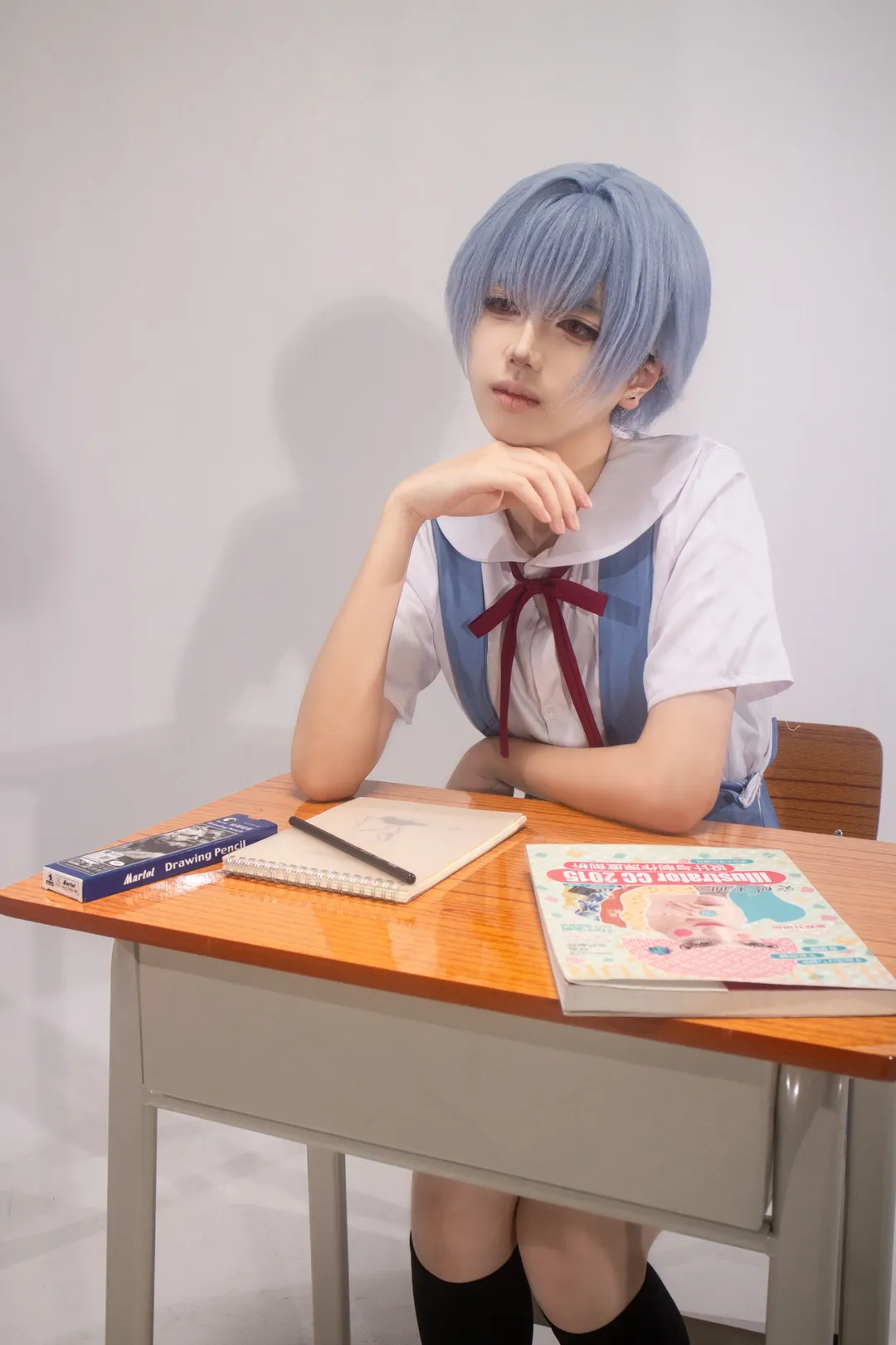 EVA, 新世纪福音战士, cosplay日常, 校园制服, 凌波丽cos