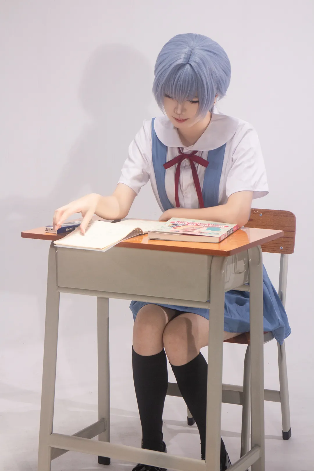 EVA, 新世纪福音战士, cosplay日常, 校园制服, 凌波丽cos - 第3张