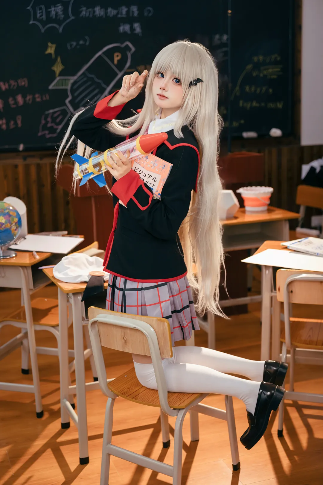 cosplay摄影, 教室写真, 二次元校服, 能美库特cos, LittleBusters