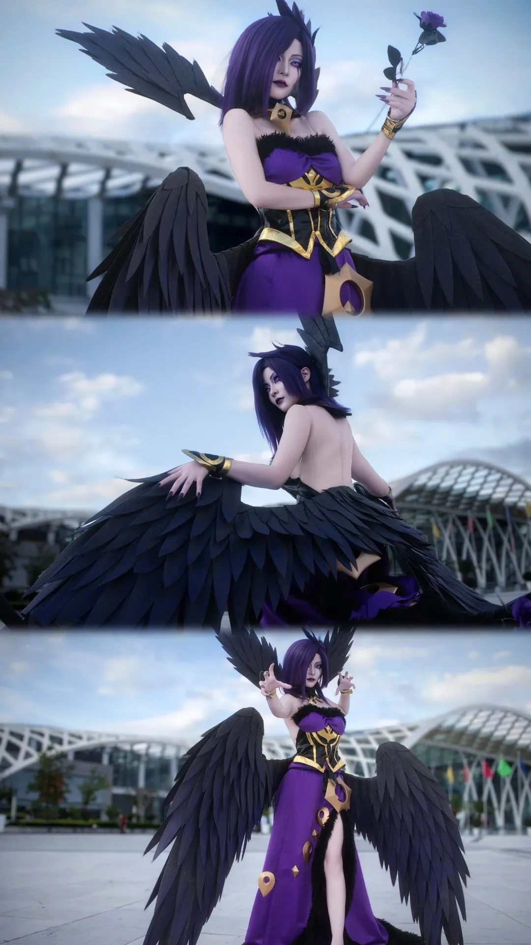 漫展场照, 英雄联盟, 莫甘娜cos, 英雄联盟cosplay, 暗黑妆造 - 第1张