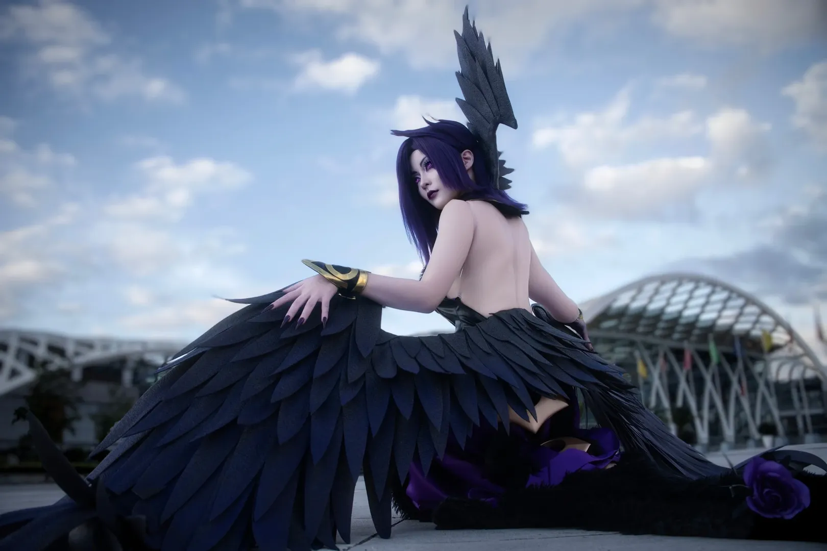漫展场照, 英雄联盟, 莫甘娜cos, 英雄联盟cosplay, 暗黑妆造 - 第5张
