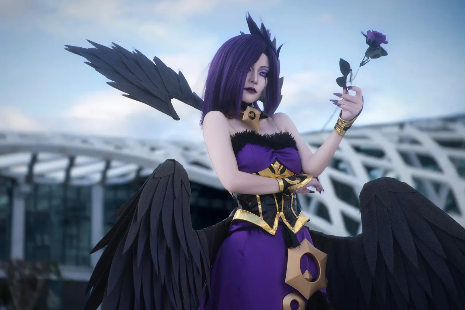 漫展场照, 英雄联盟, 莫甘娜cos, 英雄联盟cosplay, 暗黑妆造 - 第6张