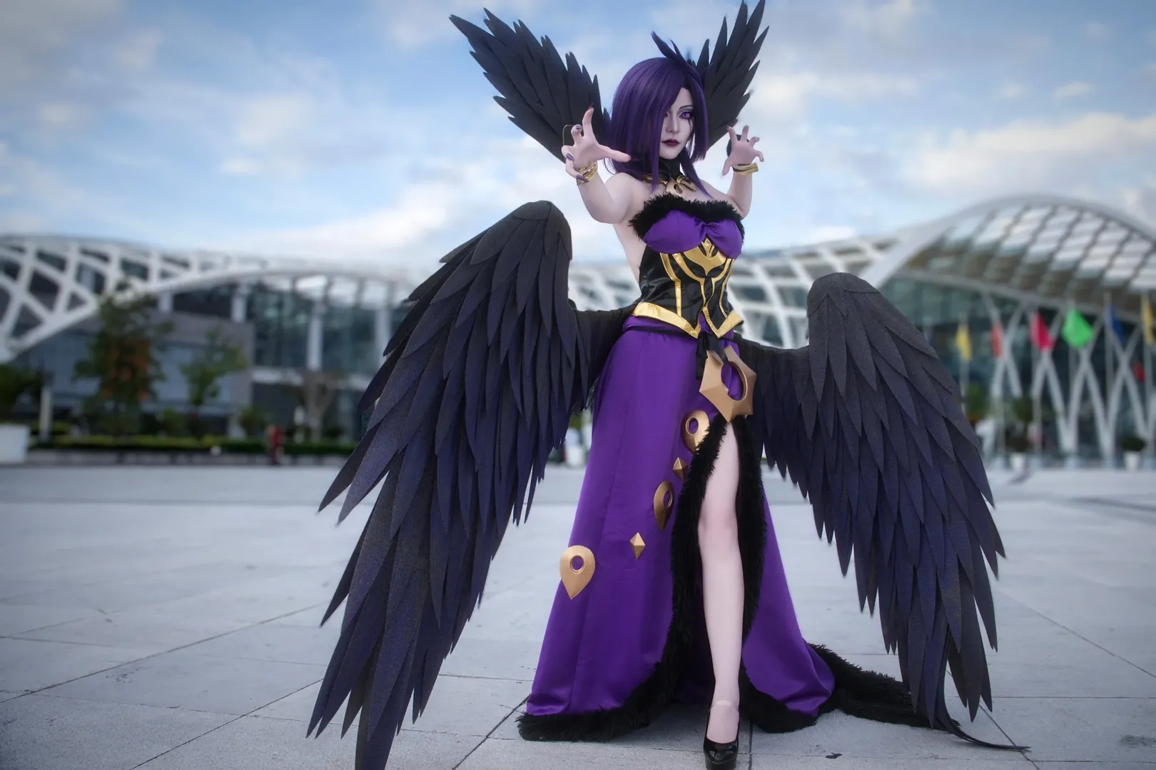 漫展场照, 英雄联盟, 莫甘娜cos, 英雄联盟cosplay, 暗黑妆造 - 第7张