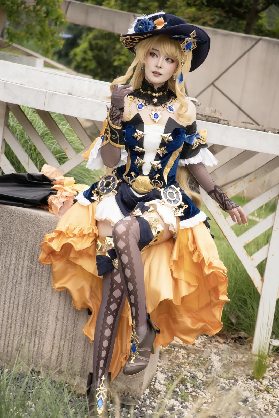 原神, cosplay, 娜维娅cos, 枫丹cos, 黄玫瑰 - 第2张