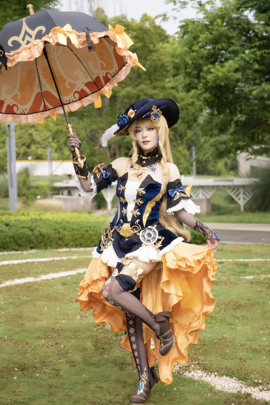 原神, cosplay, 娜维娅cos, 枫丹cos, 黄玫瑰
