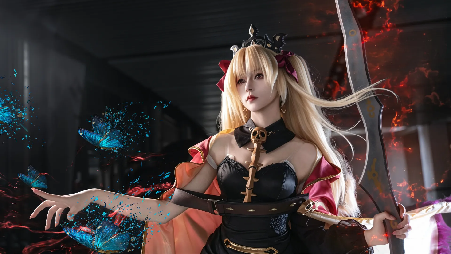 Fate/Grand Order, Cosplay摄影, 埃列什基伽勒cos, FGO cosplay, 枪凛cosplay