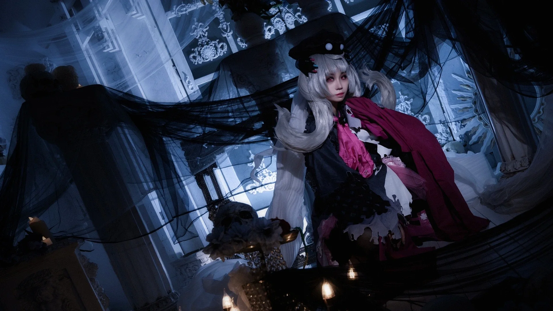 哥特风cosplay, 角色扮演写真, 暗黑风摄影, Reimu cos, Nijisanjien - 第1张