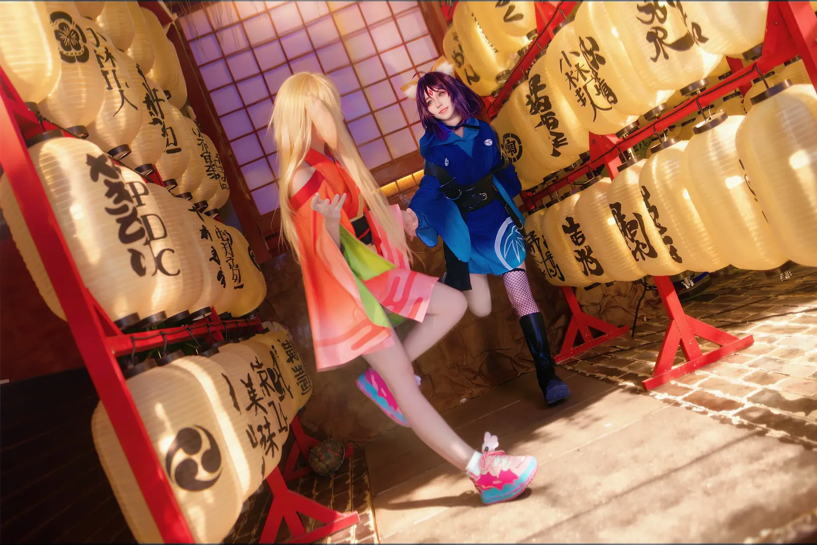辉夜姬cos, 超时空辉夜姬, 双人cosplay, 日式和风摄影, 棚拍记录 - 第4张