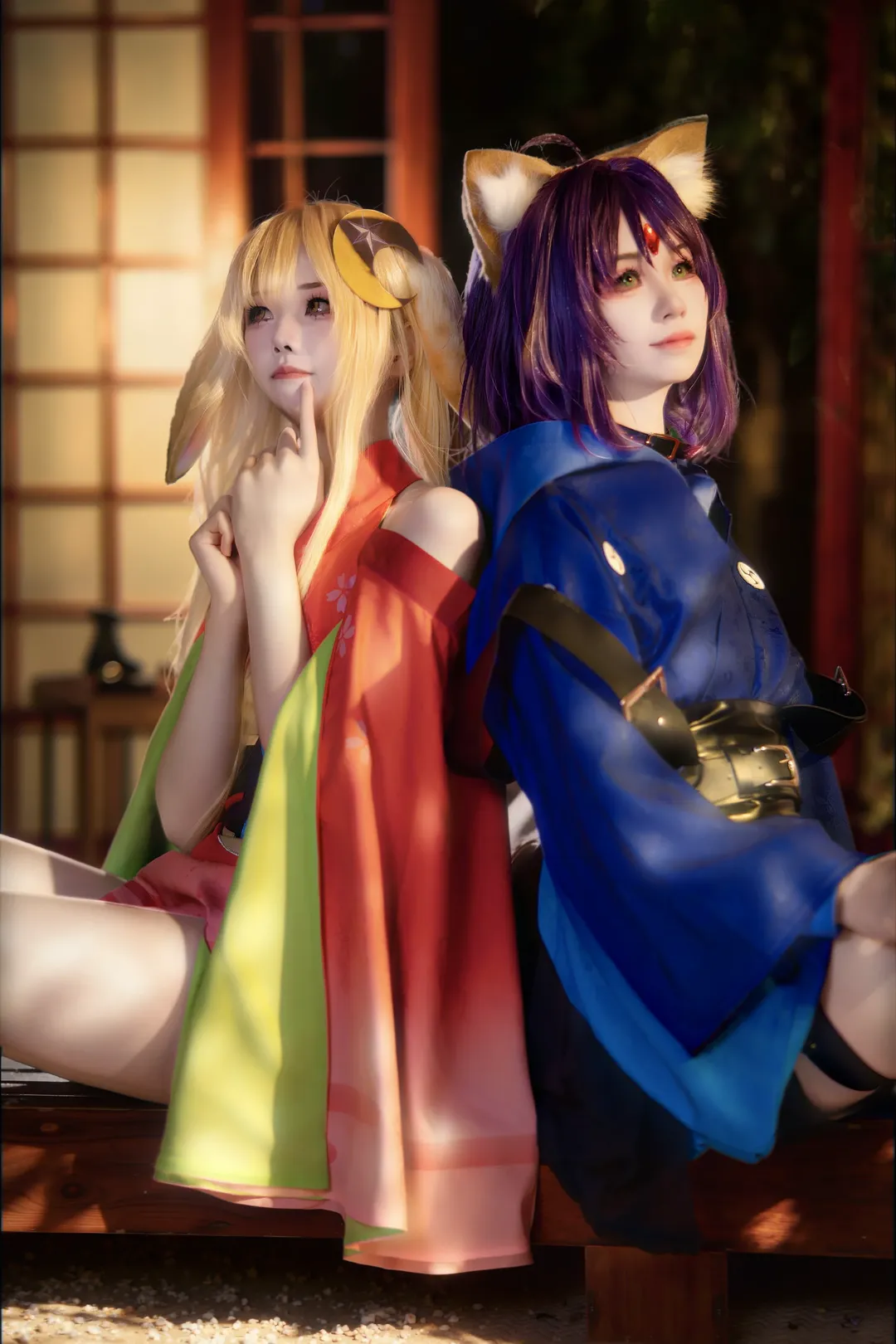 辉夜姬cos, 超时空辉夜姬, 双人cosplay, 日式和风摄影, 棚拍记录 - 第9张