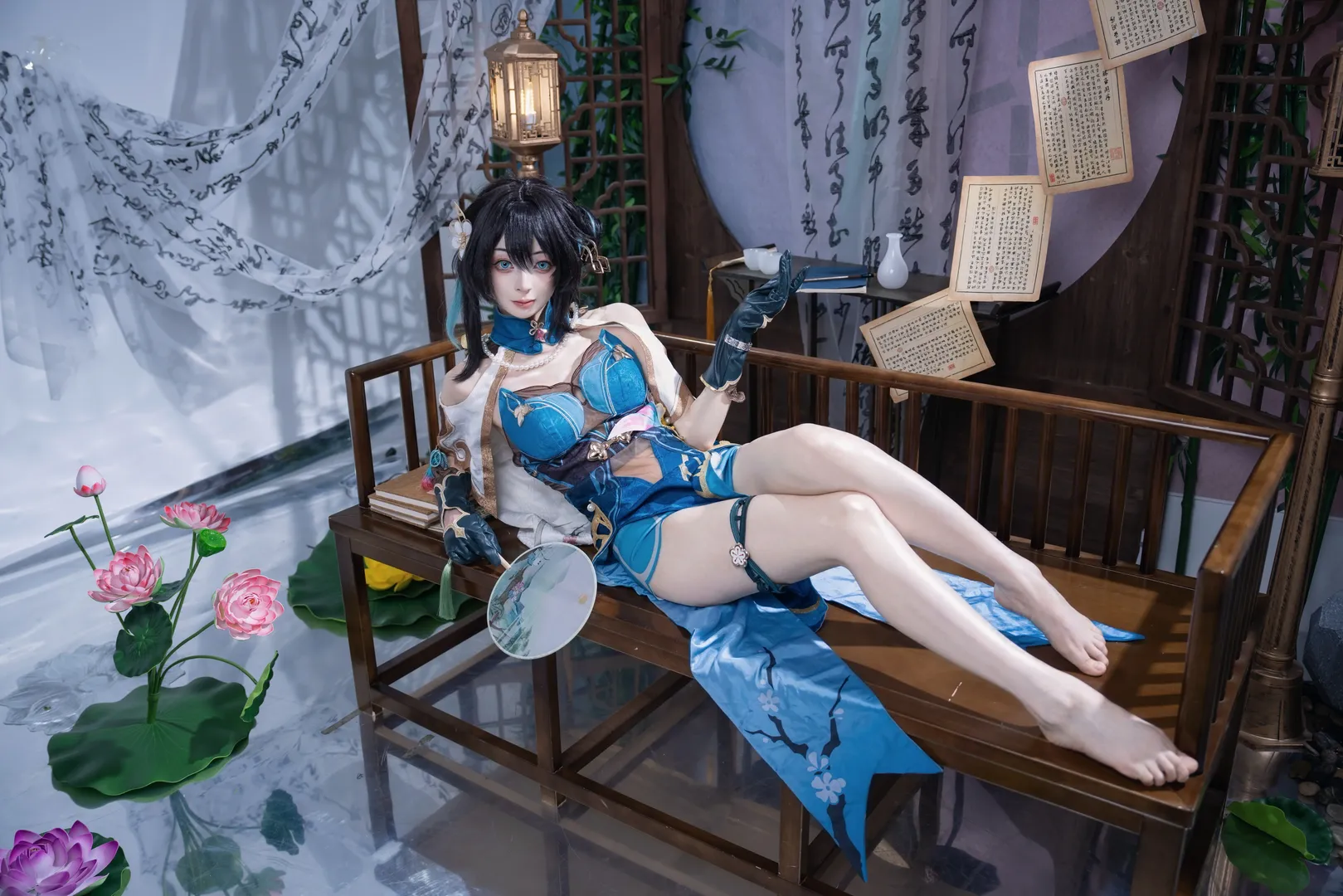 Ancient style photography, Honkai: Star Rail, Ruan Mei cosplay, Anime cosplay, Chinese-style cosplay