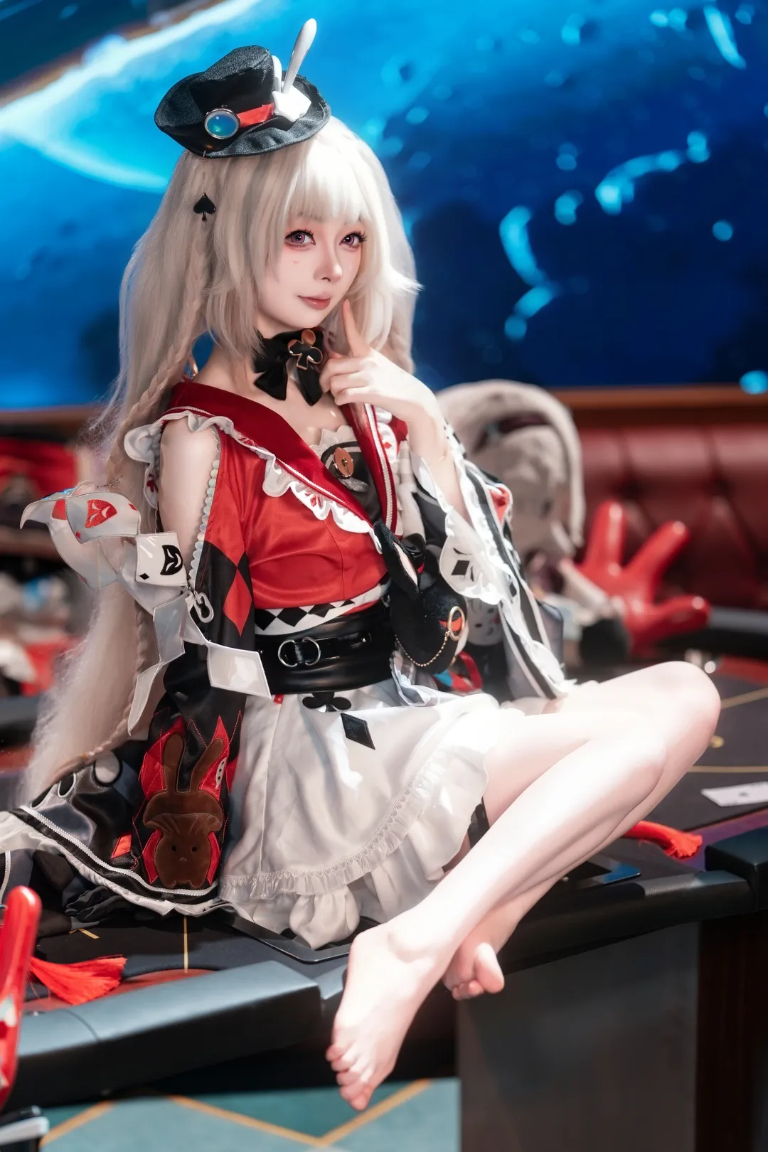 二次元摄影, 崩坏星穹铁道, 火花cos, cosplay正片, 扑克牌元素