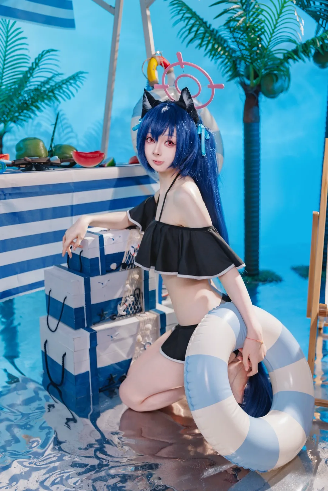 Blue Archive, Swimsuit cosplay, Summer Film, Cosplay photoshoot, Kuromi Serika cosplay - Image 4