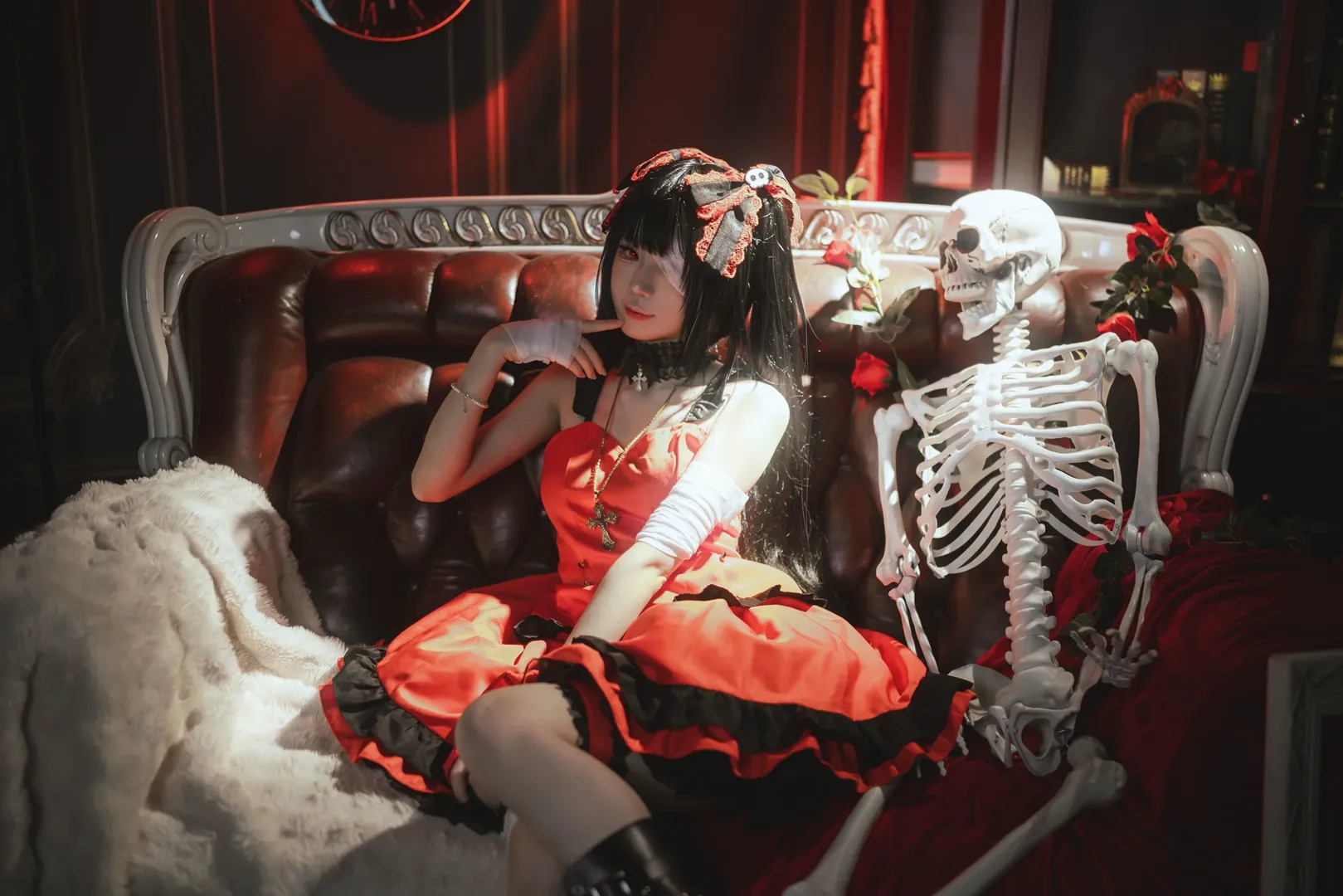 コスプレ, デート・ア・ライブ, ダークゴシック風, 時崎狂三 コスプレ, レトロなポートレート - 4枚目