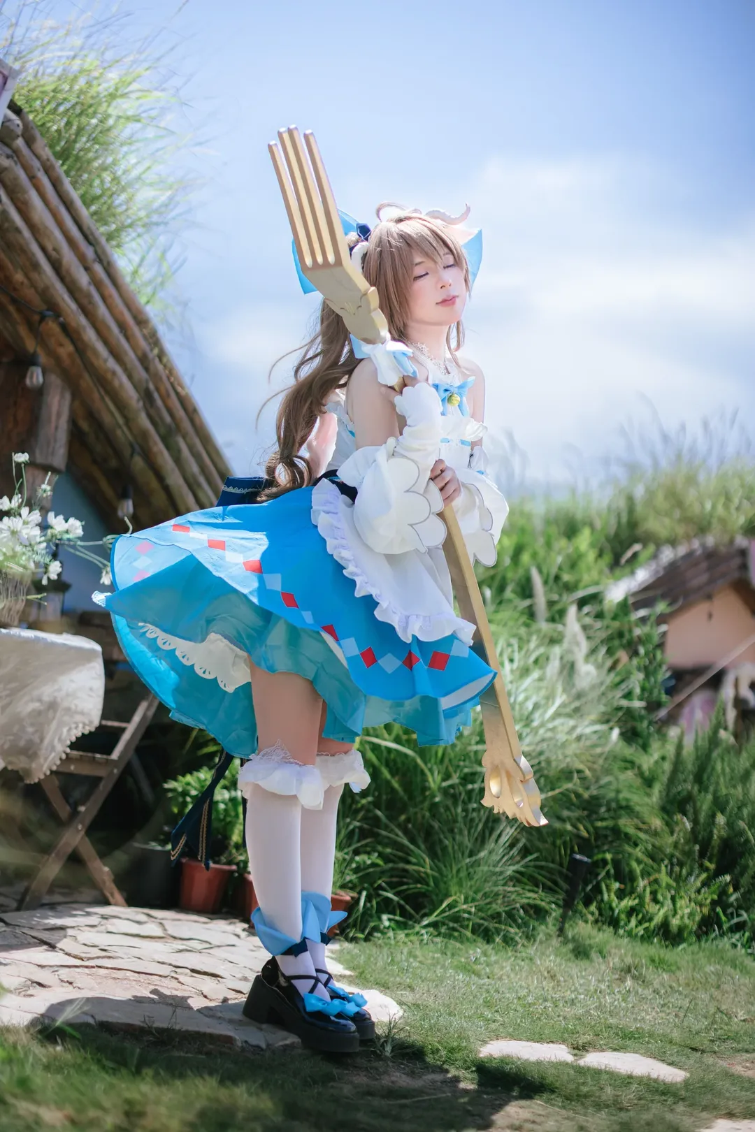 戶外寫真, 明日方舟, 艾雅法拉cos, cosplay正片, 夏日野餐 - 第1張