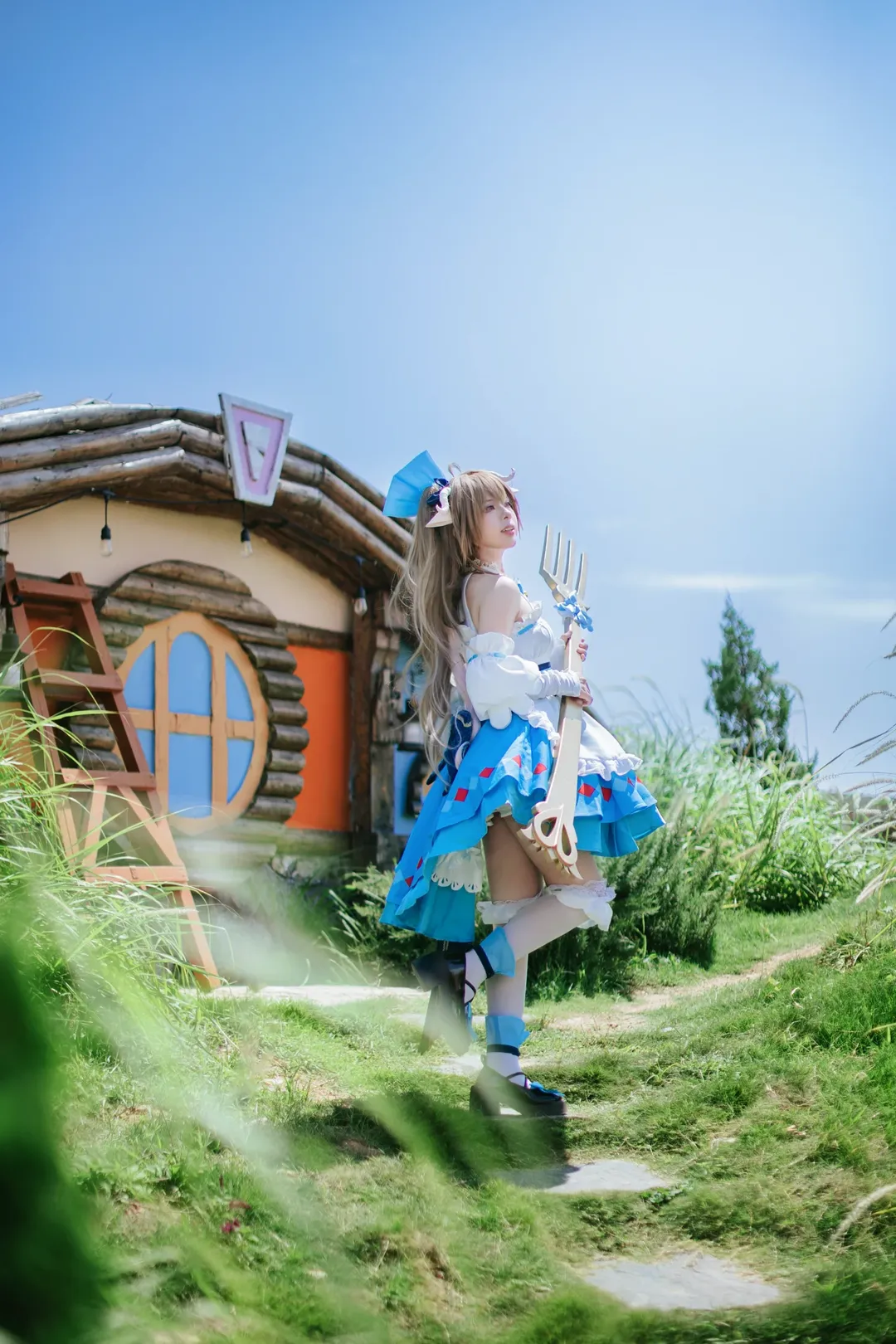 戶外寫真, 明日方舟, 艾雅法拉cos, cosplay正片, 夏日野餐 - 第3張
