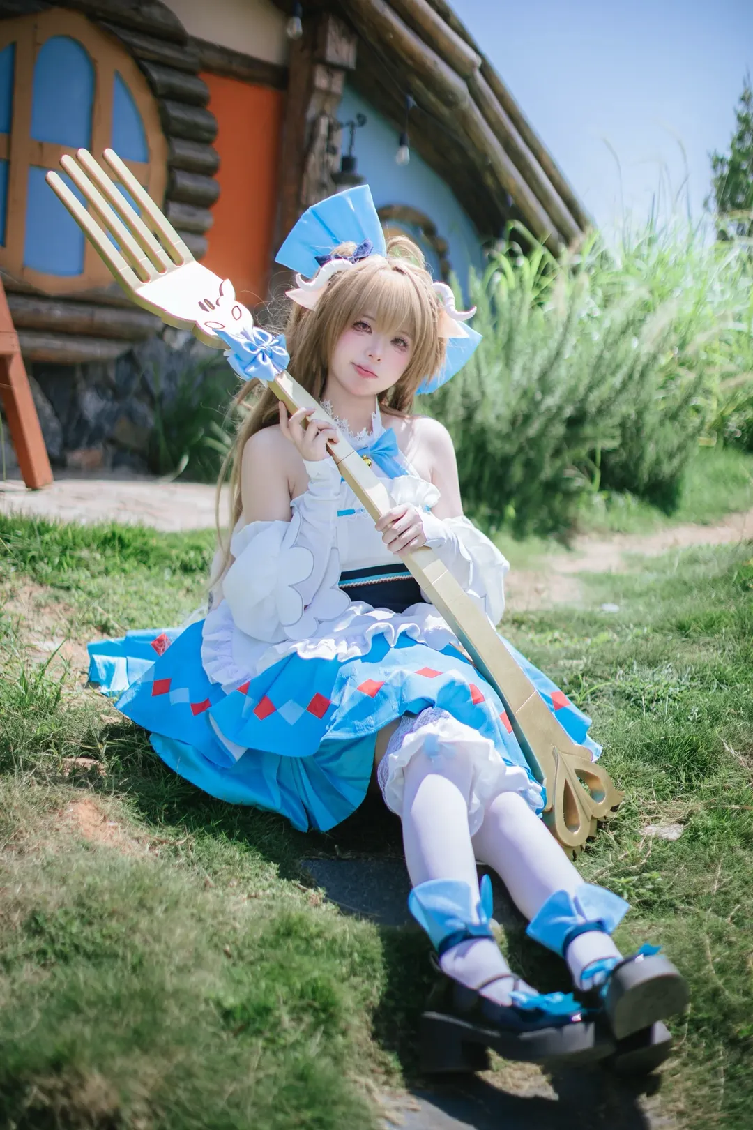 Outdoor photography, Arknights, Eyjafjalla Cosplay, Cosplay photoshoot, Summer picnic