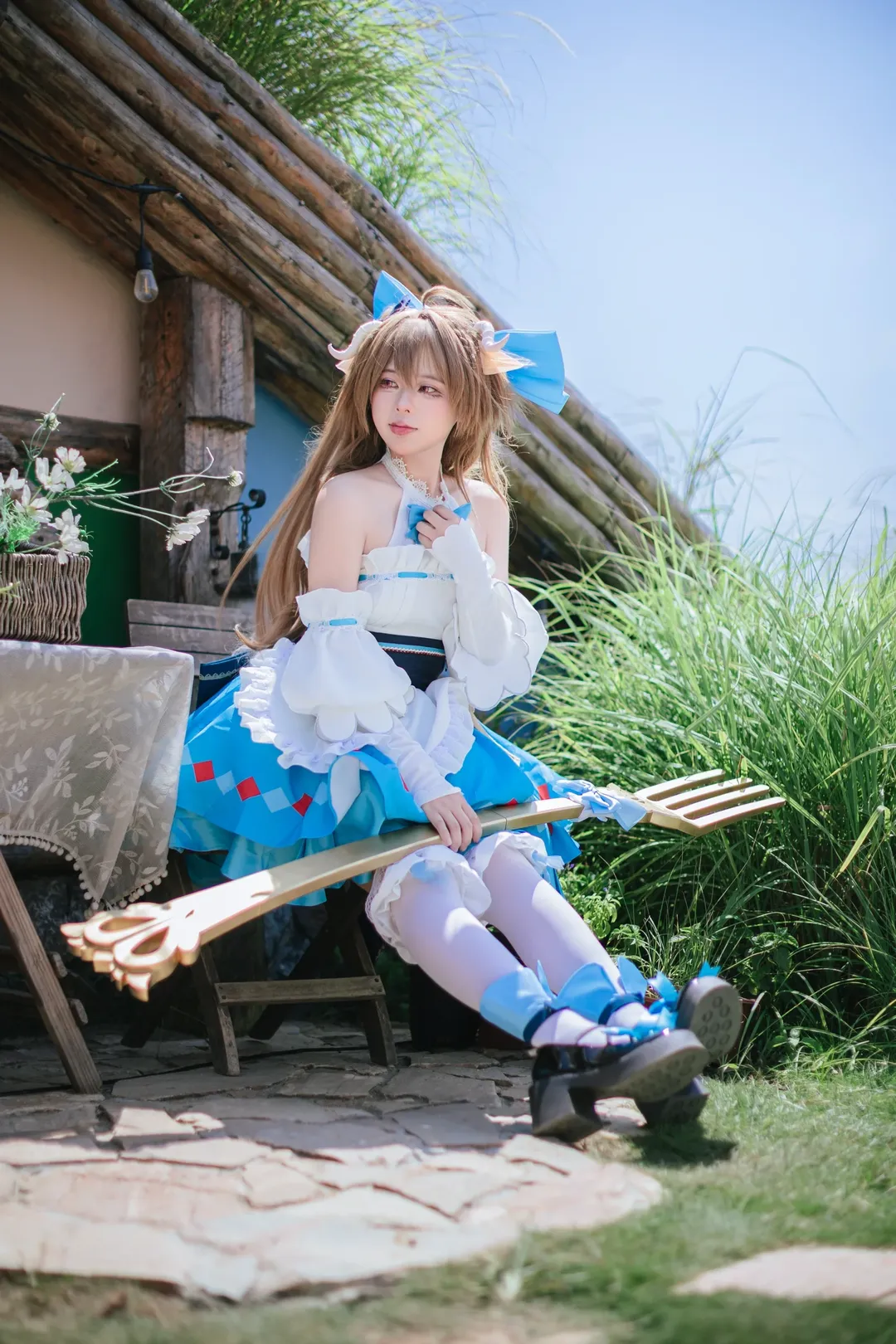 戶外寫真, 明日方舟, 艾雅法拉cos, cosplay正片, 夏日野餐 - 第6張