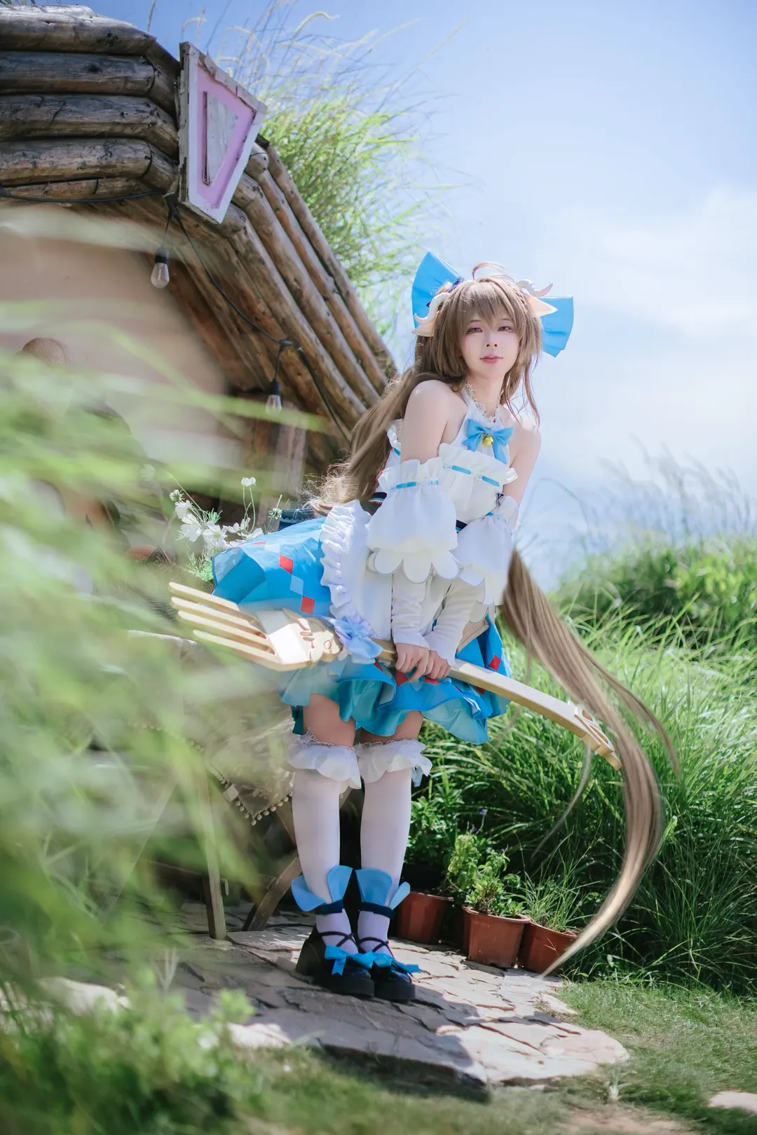 戶外寫真, 明日方舟, 艾雅法拉cos, cosplay正片, 夏日野餐 - 第8張