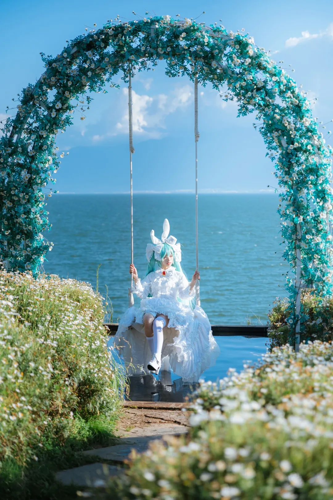 2次元少女, 初音ミク コスプレ, 癒し系写真, コスプレ撮影, ボーカロイド - 1枚目