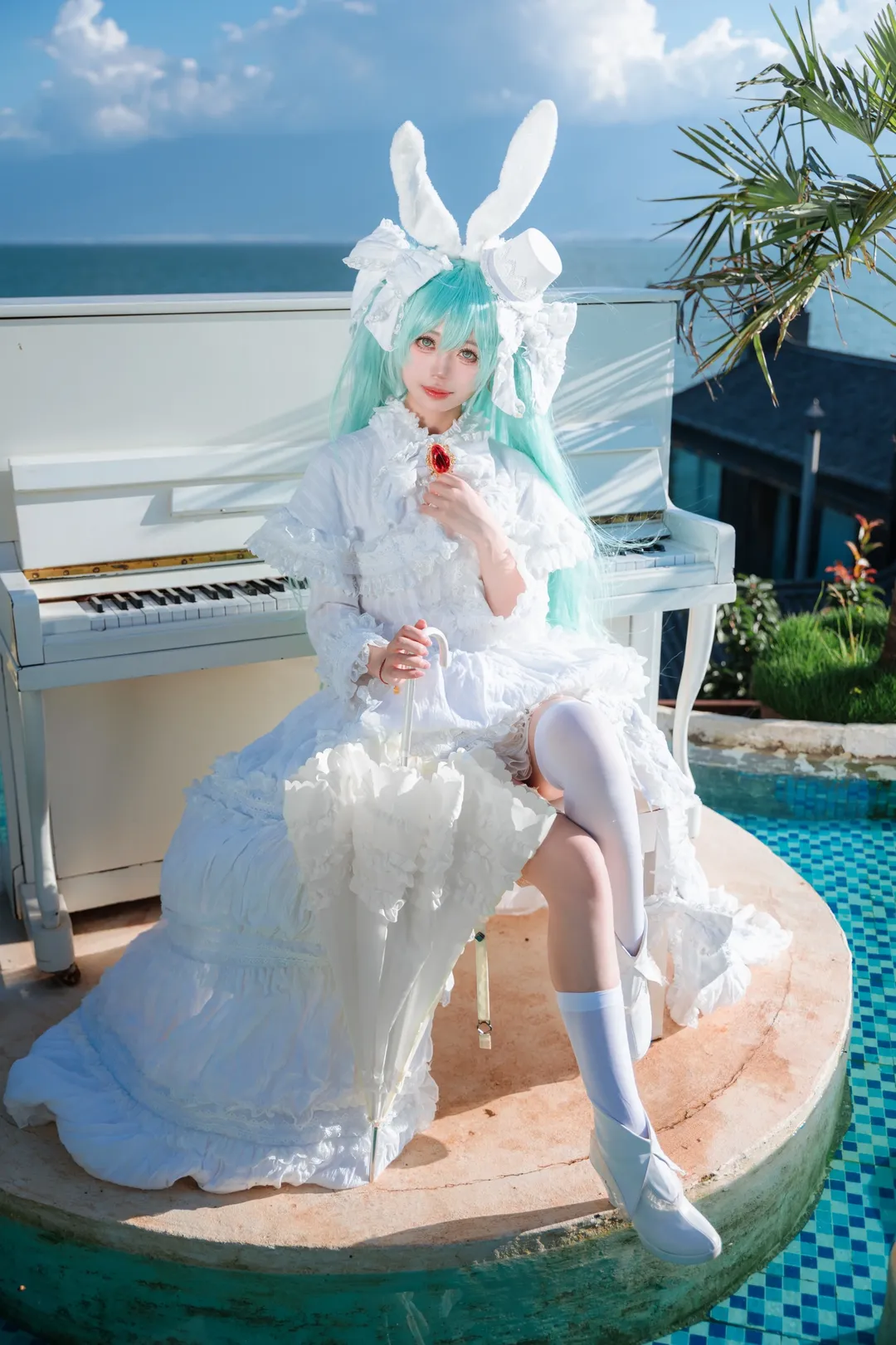 2次元少女, 初音ミク コスプレ, 癒し系写真, コスプレ撮影, ボーカロイド - 3枚目