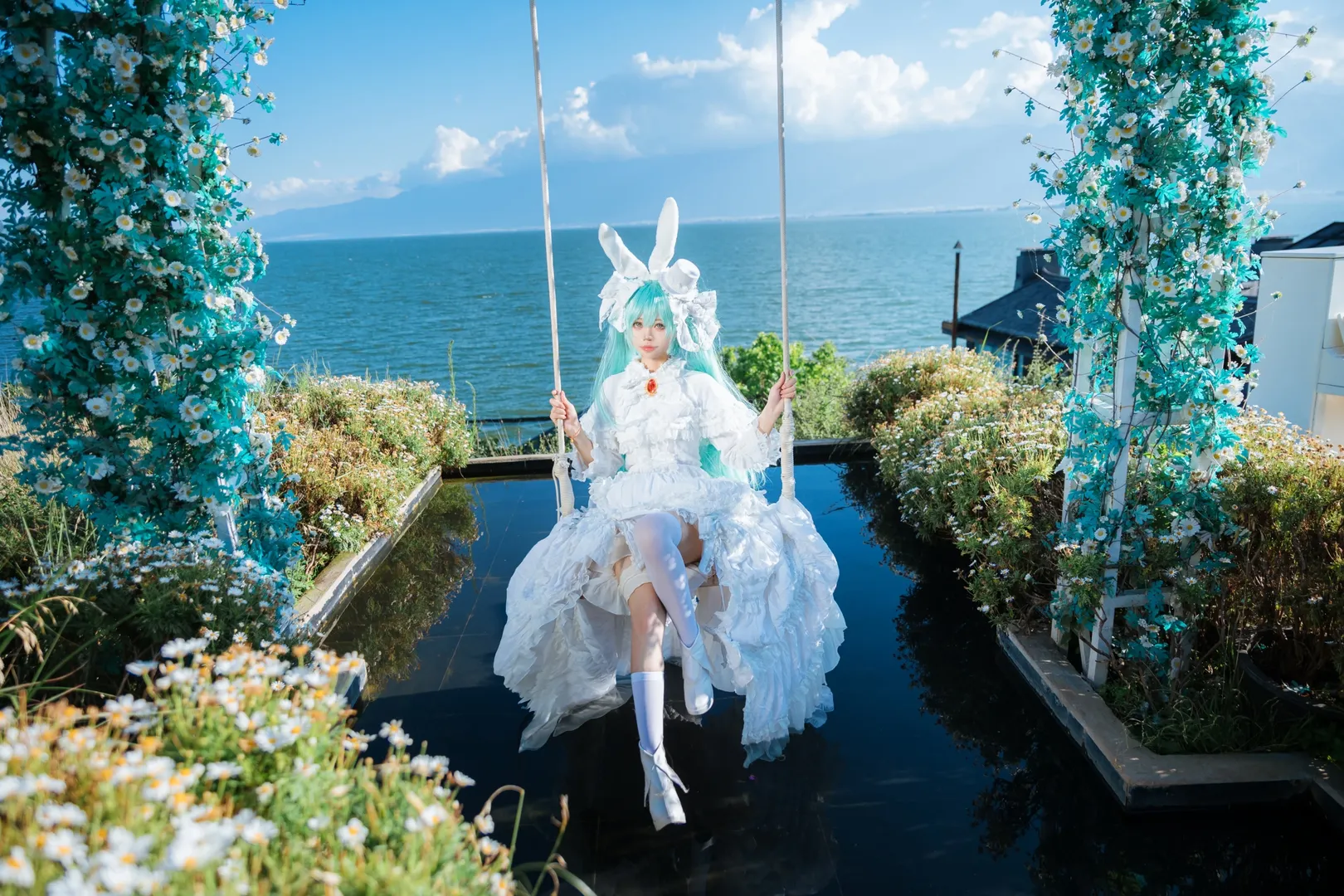 二次元少女, 初音未来cos, 治愈系摄影, cosplay正片, VOCALOID
