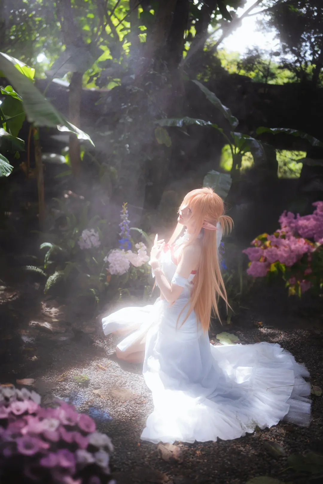 亚丝娜cos, 刀剑神域, Cosplay正片, 森林精灵, 丁达尔效应