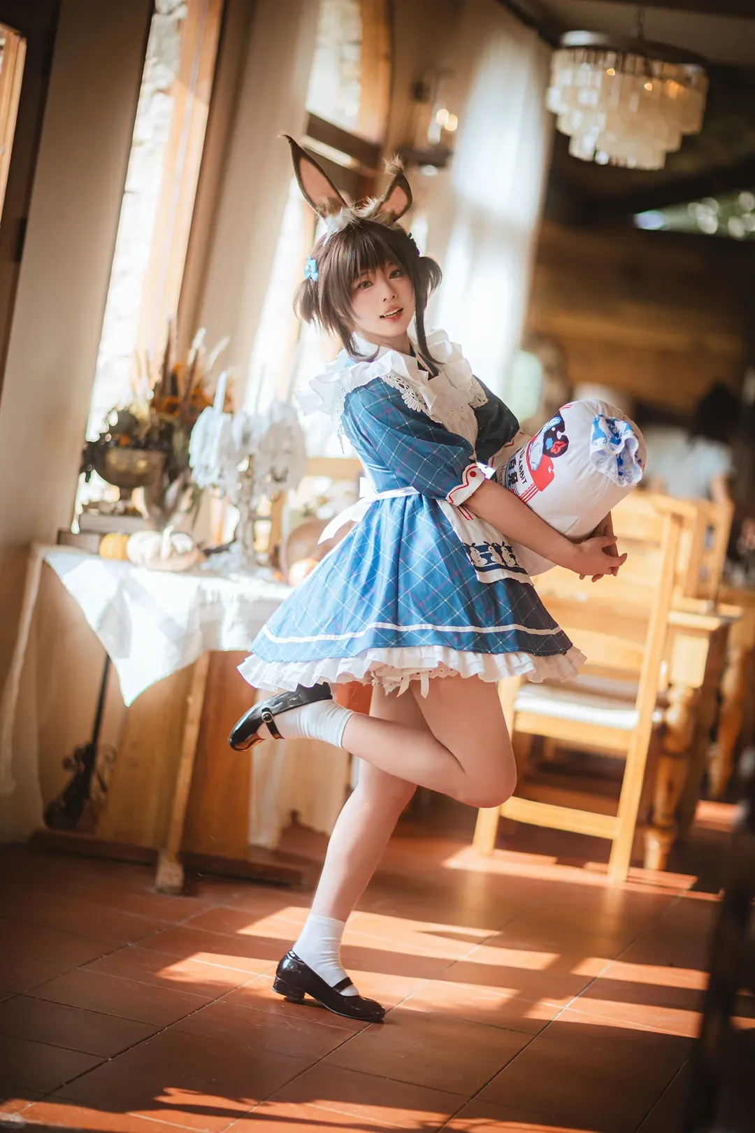 cosplay, Anime-style photography, Maid outfit, Arknights, Amiya cosplay