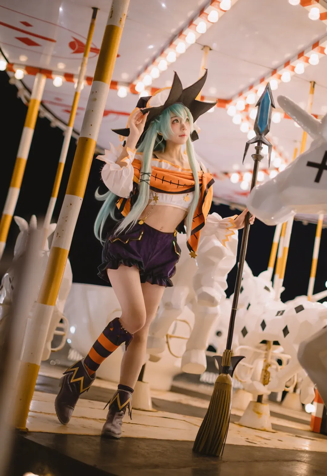 夜景人像, cosplay摄影, 约会大作战, 万圣节穿搭, 七罪cos - 第1张