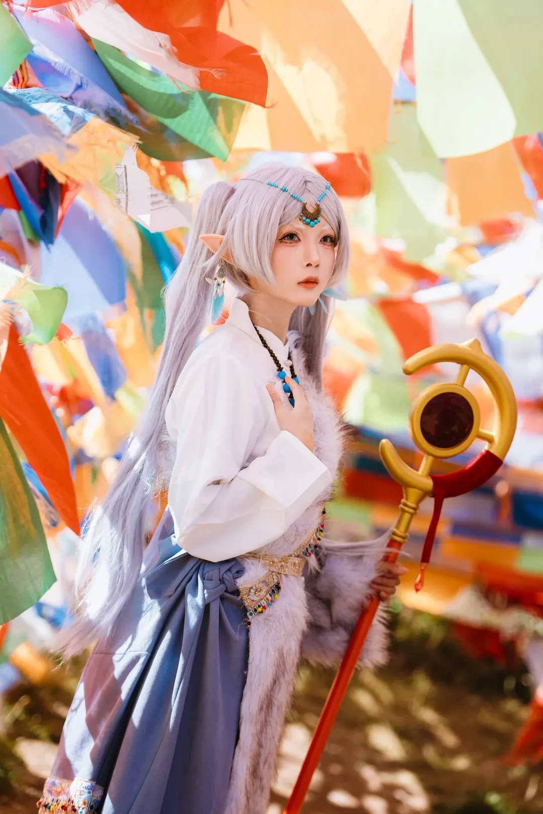 cos正片, 葬送的芙莉莲, 芙莉莲cos, 藏服旅拍, 天山雪cos - 第4张