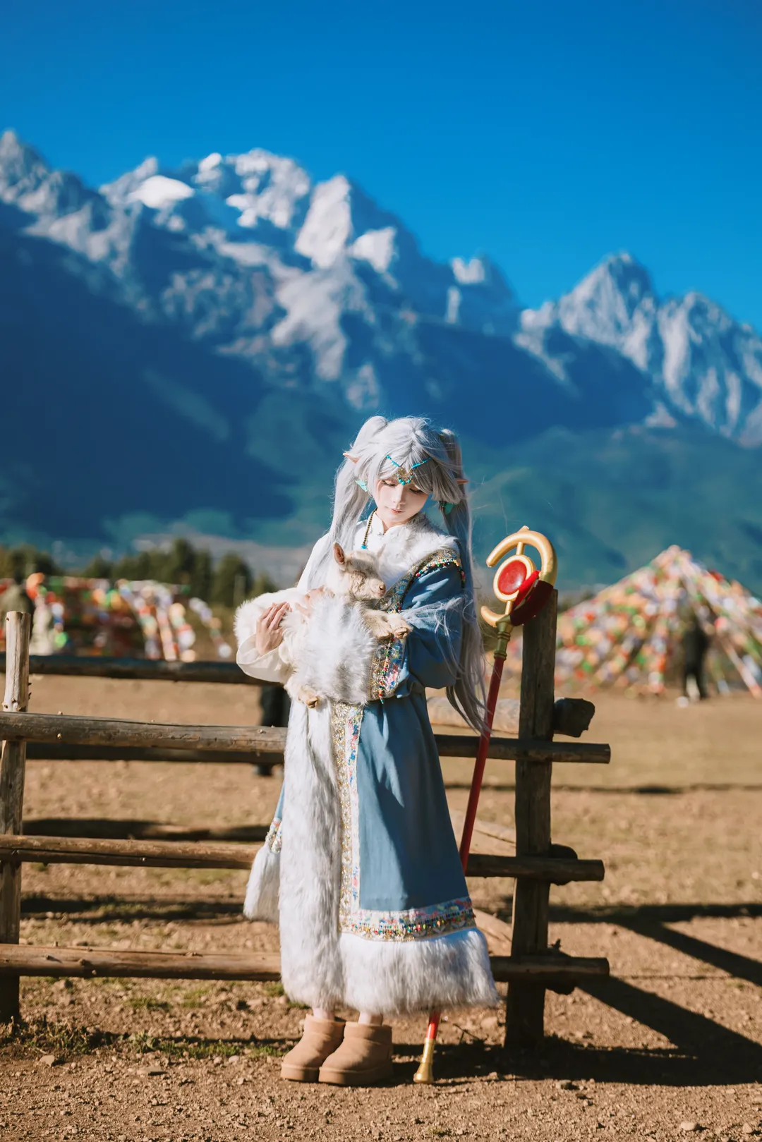 葬送的芙莉莲, 芙莉莲cos, 丽江旅拍, 藏服cosplay, 雪山cos正片 - 第2张